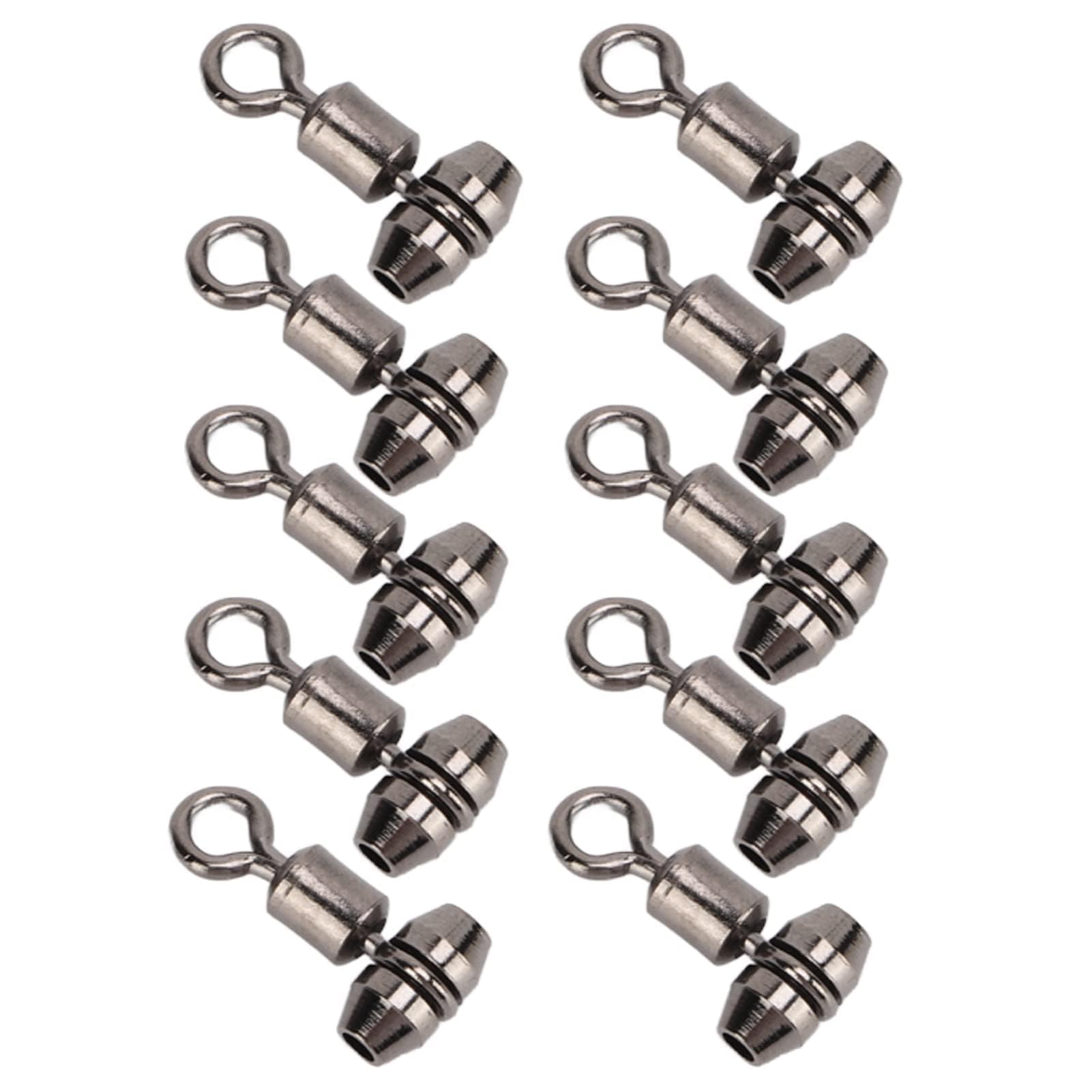 Lot De 10 émerillons 3 Voies En Laiton – Pour Pêche Au Surf, En Eau Salée Ou Douce – Rotation Flexible, Résistants à La Corrosion