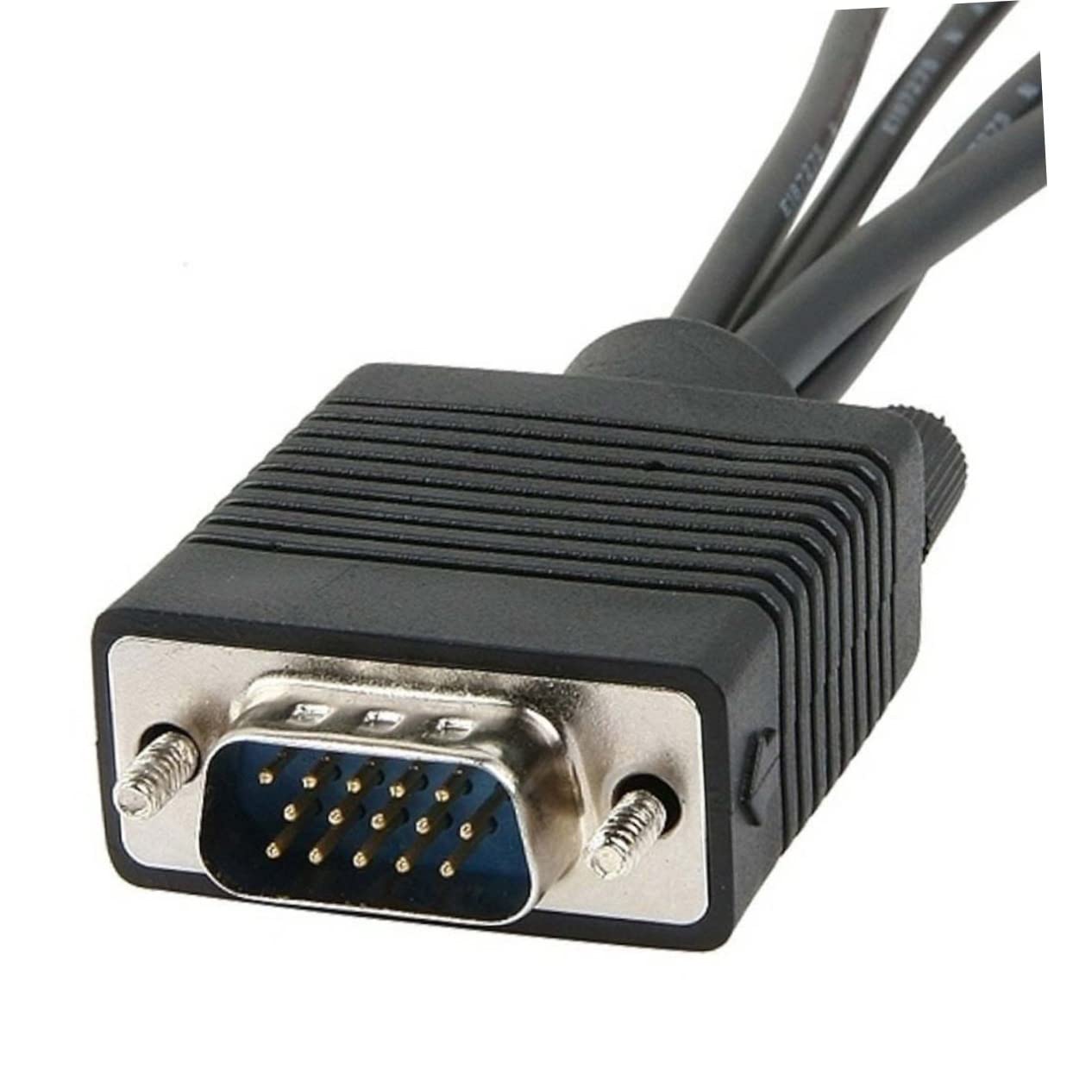 KONTONTY 2pcs Vga to 3 RCA Adapter to 3 Cable Svga to S-Video Adapter Port to 3 to 3 Converter 3 to Audio Jack Adapter to 3 Cord Cables to 3 Connector Svga to 3 RCA Cable 3 and Cable Black