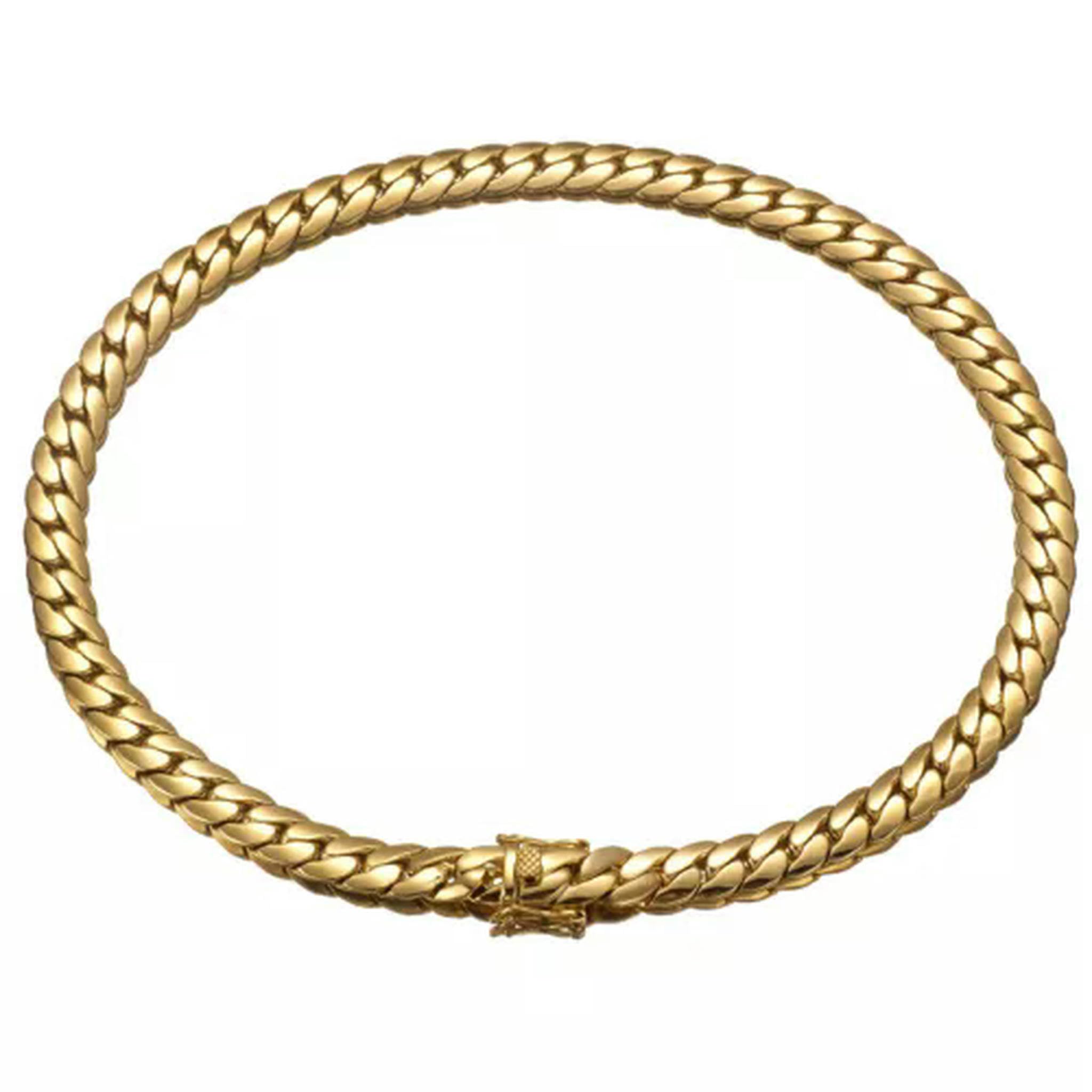 Collier de chaîne de serpent dorée en acier pour offrir - 7