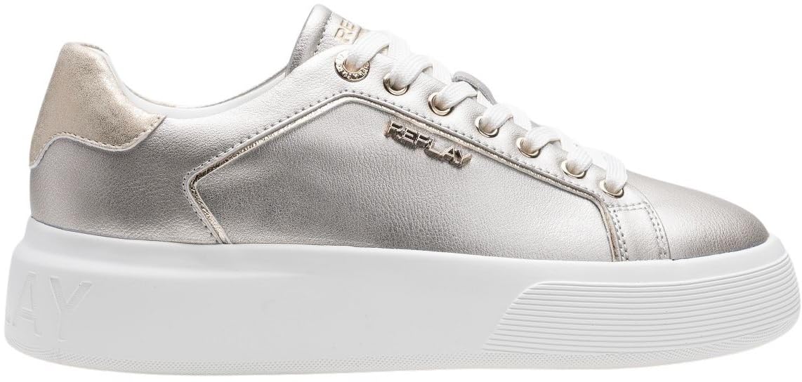Replay Women's GWZ8F Trainers, 045 Platinum, 36 EU, 045 Platinum, 4 UK