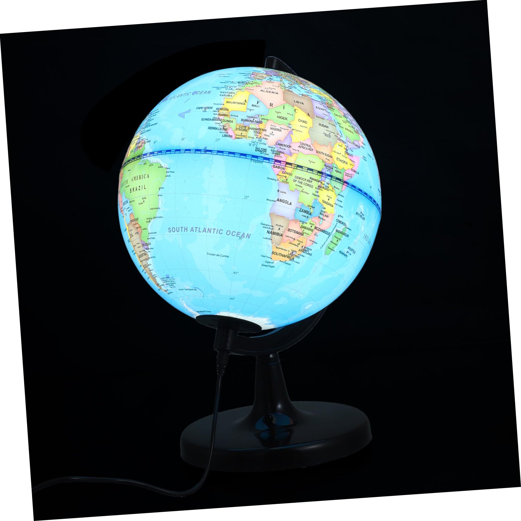 SHINEOFI Globo Dell’apprendimento Grande con Mappa del Mondo per Ragazzo Ragazza, Mappamondo Educativo Rotante con Base Stabile, Strumento Didattico per Classe e Uso Domestico