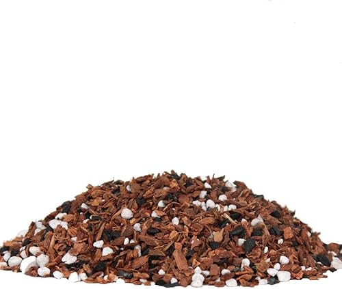 Mezcla para macetas de orquídeas con perlita, turba, coco, carbón y corteza de orquídea fina para plantas jóvenes y plántulas, 1 pie cúbico