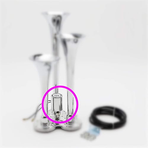 Miniatura 4 de Accesorios de plata de las piezas del camión de la válvula del cuerno de aire del solenoide de la aleación del cinc del