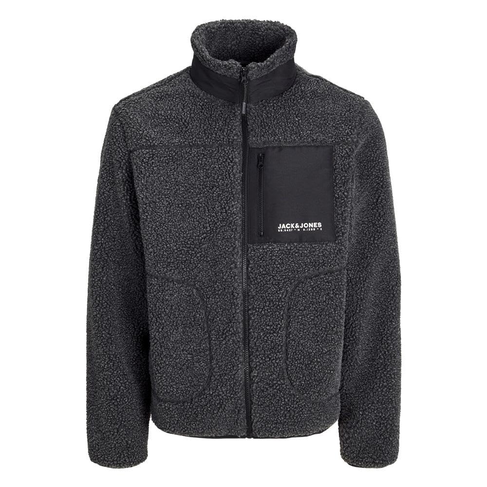 JACK & JONES Esterbro Teddy Herren-Sherpa-Jacke, Grau