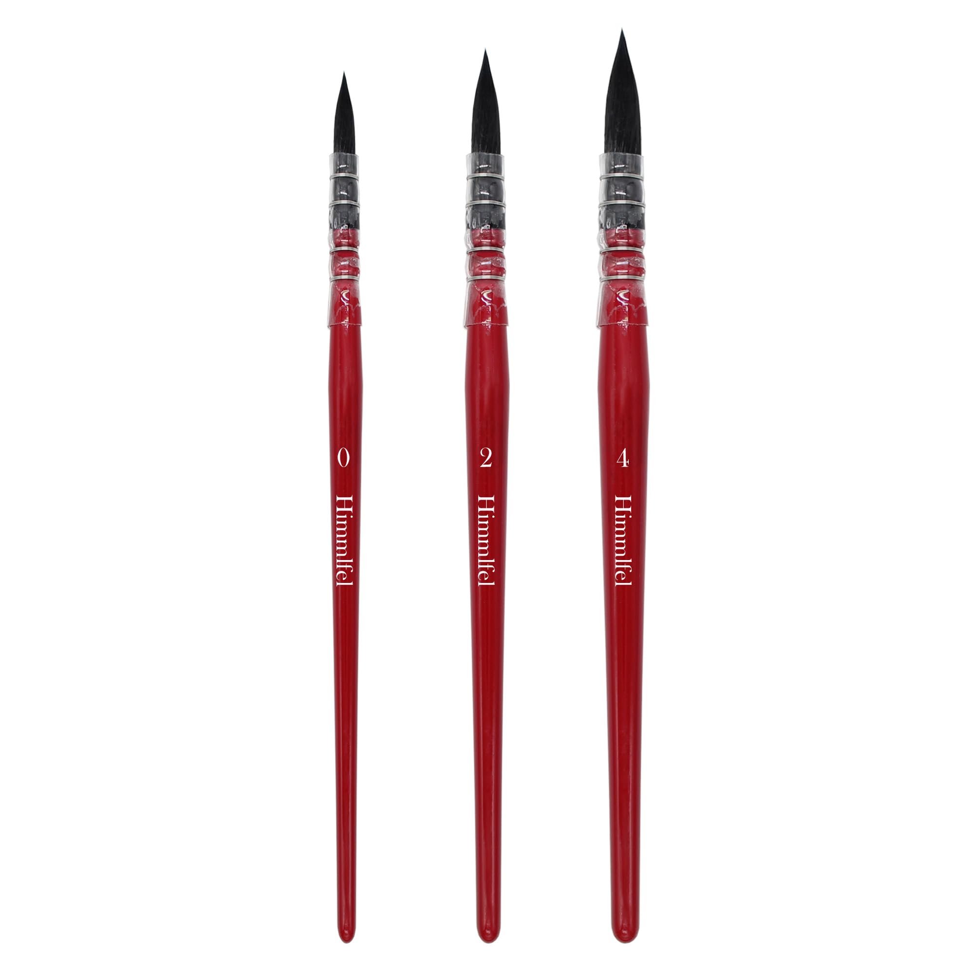 Himmlfel Watercolour Brushes,3 Pcs Professional Mop Round Tip Paint Brush