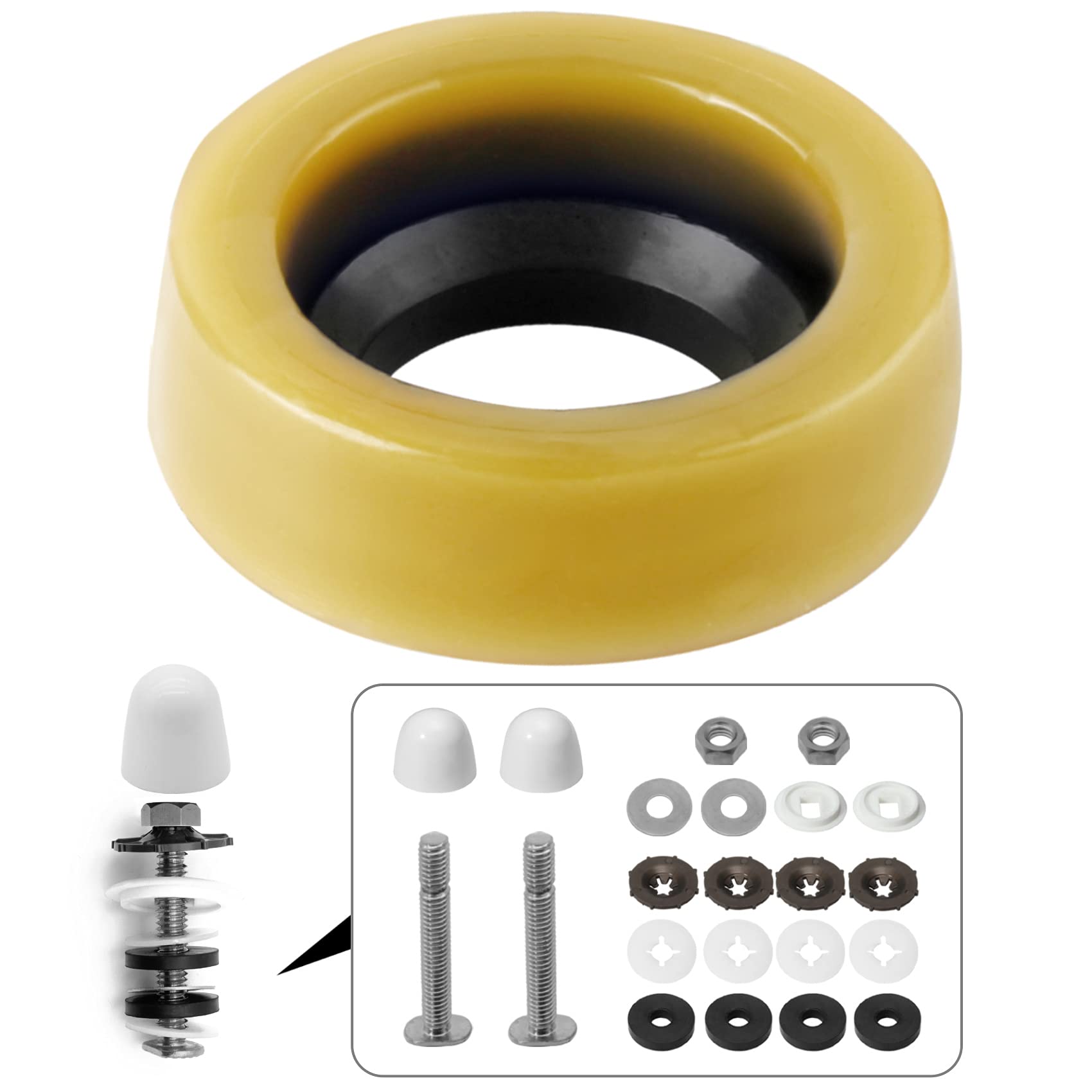 Buy Extra Thick Toilet Wax Ring Kit Include Stainless Steel Bolts,Bolt