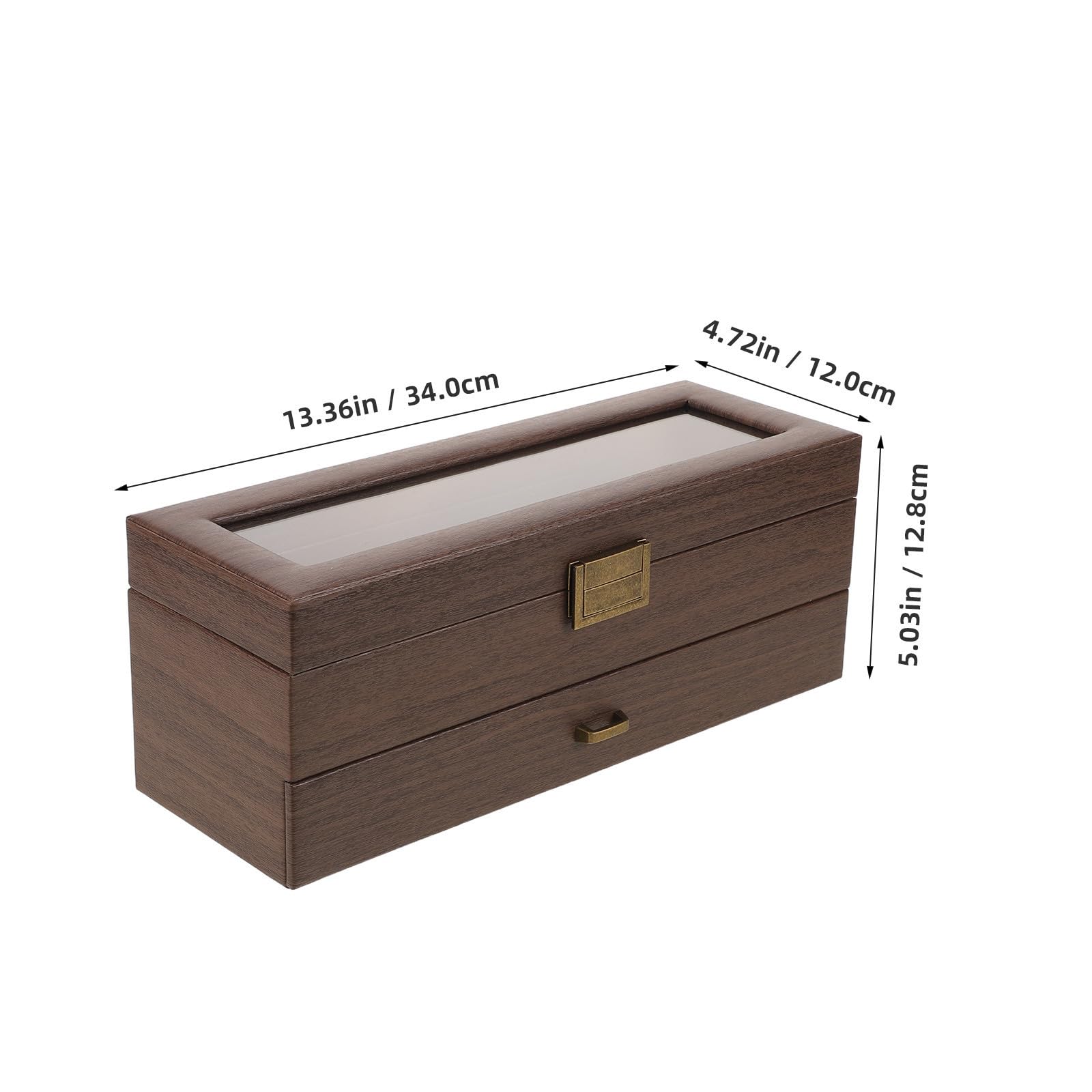 Boîte à Montres et Bijoux en Bois 6 Compartiments Doublés de Velours