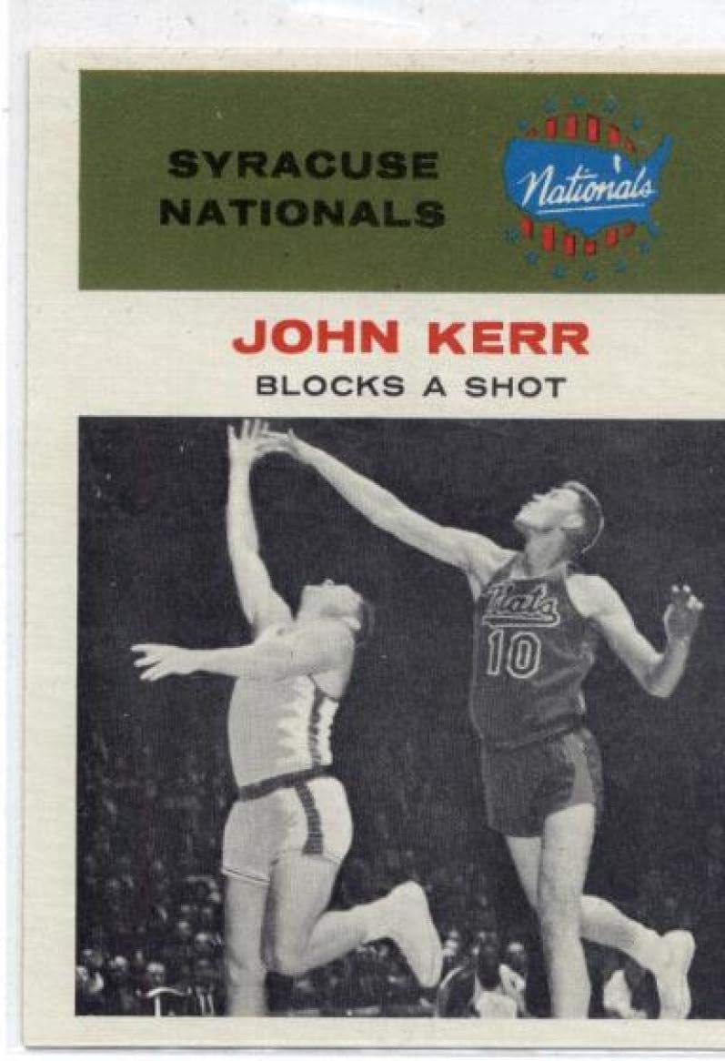 1961-62 Fleer #56 John Kerr (In Action) NBA Basketball Card NM Near Mint