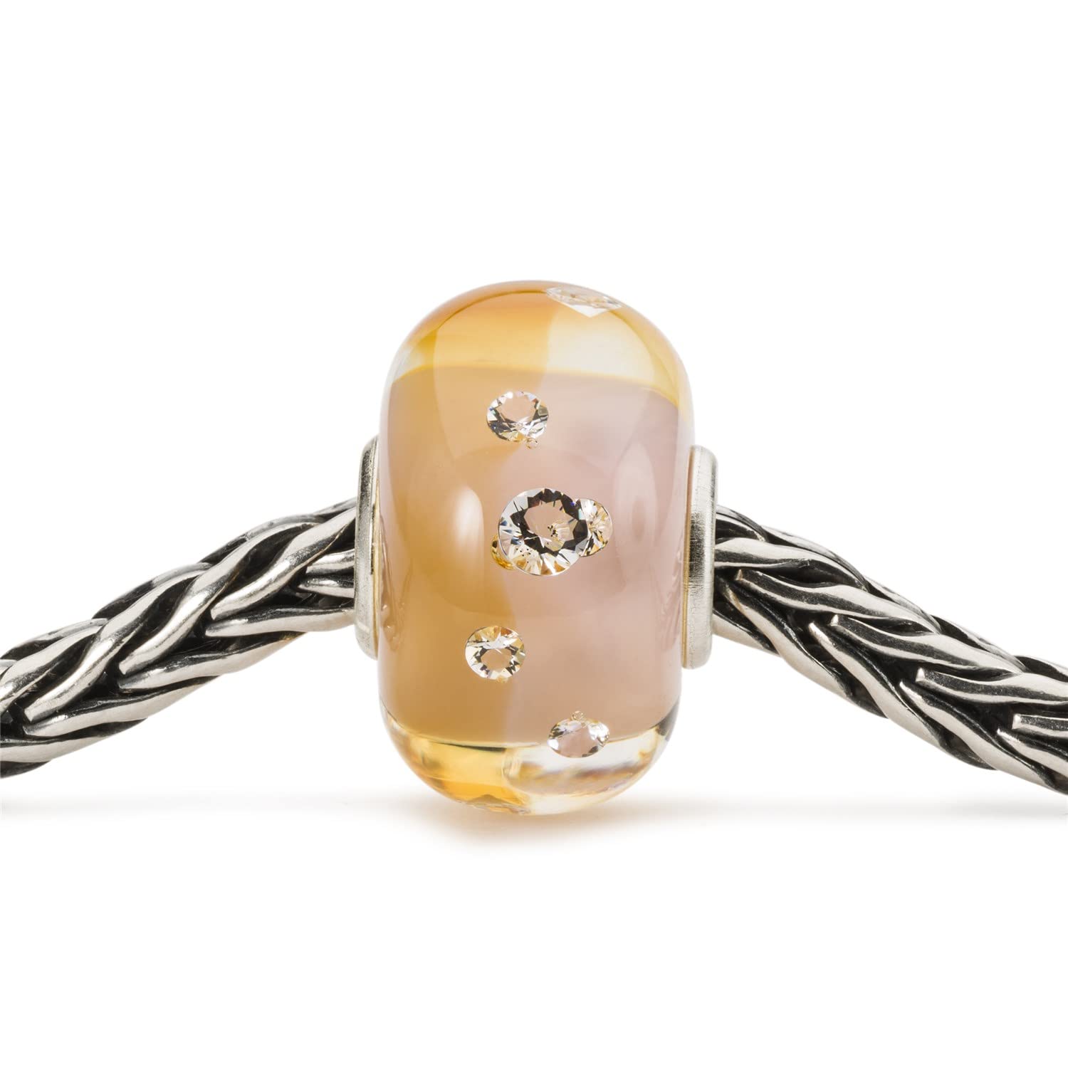 Trollbeads Joyful Diamond TGLBE-00213 - Perlina in vetro scintillante
