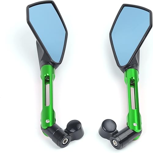 Miniatura 5 de Rearview Side Mirror For Kawasaki Z900 Z1000 Z800 Z750 Z650 Z300 Z250 Z125 Universal Motorcycle Mirror CNC Side Rearview Blue Anti-glare Mirror