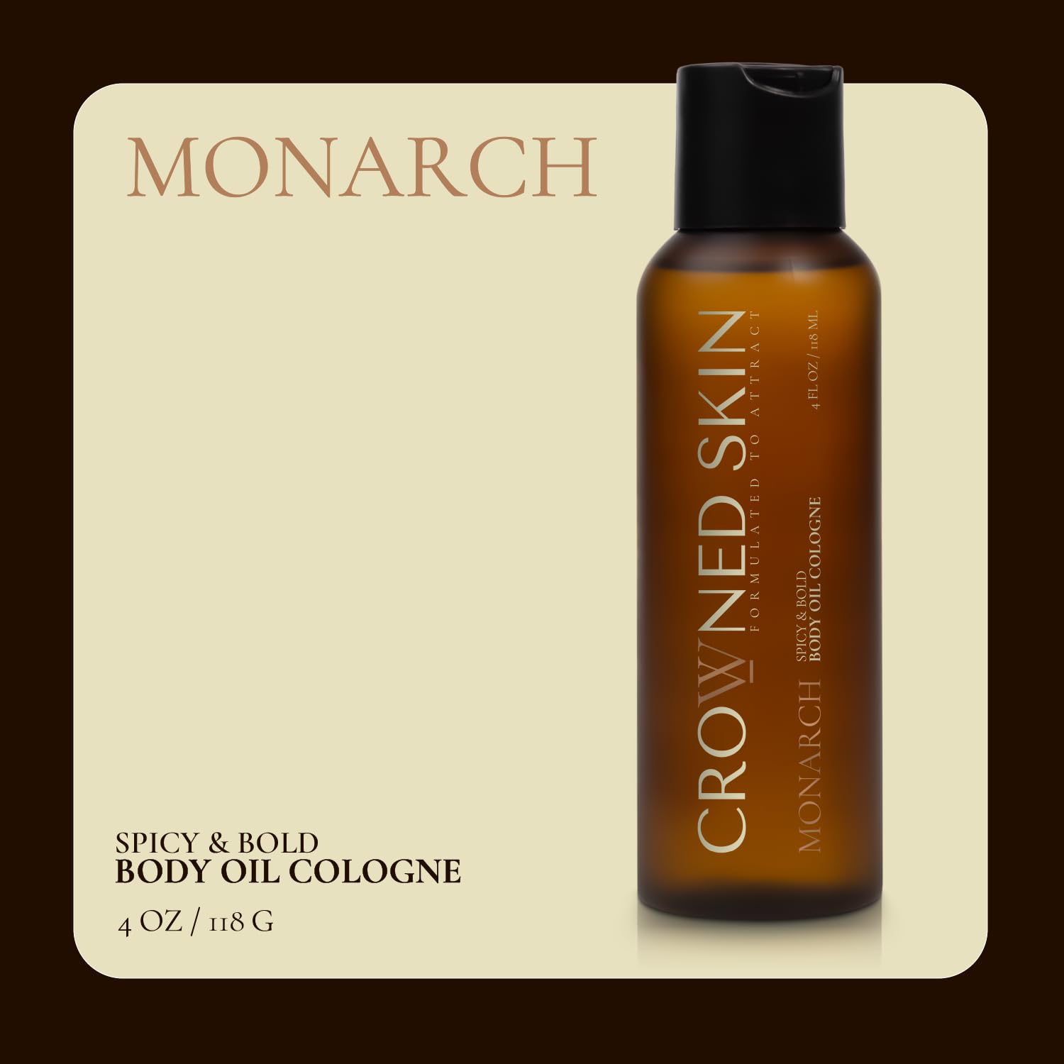 Crowned Skin Monarch Body Butter Cologne and Body Oil Cologne Bundle | As Seen On Shark Tank | Skin Care Set with White Musk & Cedarwood Scent | Natural Shea & Mango Butters | All-Day Fragrance