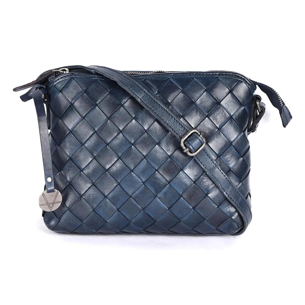 VILENCA HOLLAND Genuine Leather Crossbody Sling Bag for Women - Trendy Casual Office Bag with Adjustable Strap