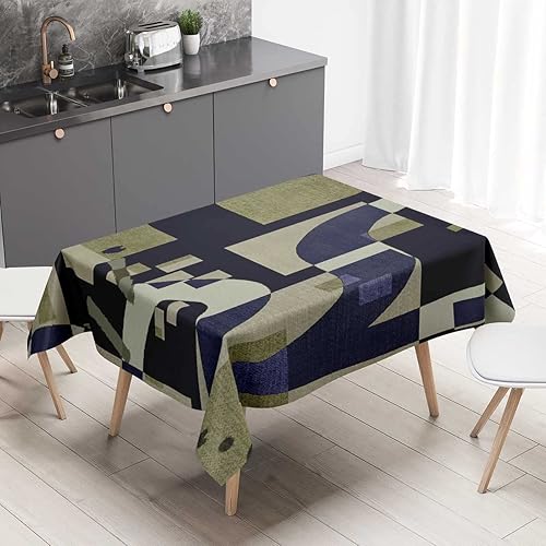 Miniatura 6 de Mantel Redondo para mesa de 4 sillas, color beige, decoración para mesa de patio, cocina, hogar, 60 x 84 pulgadas