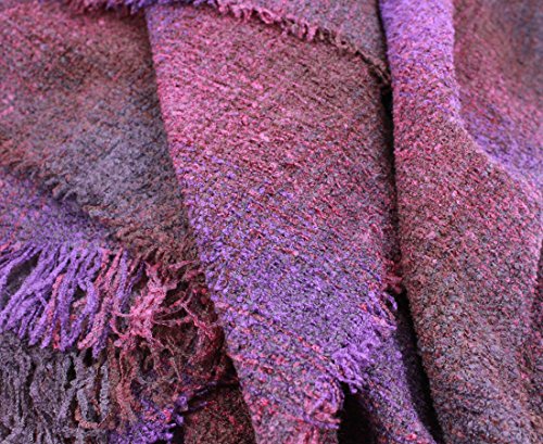 Ruana for Women Lambswool 54” x 72” Wild Berry Irish Made4