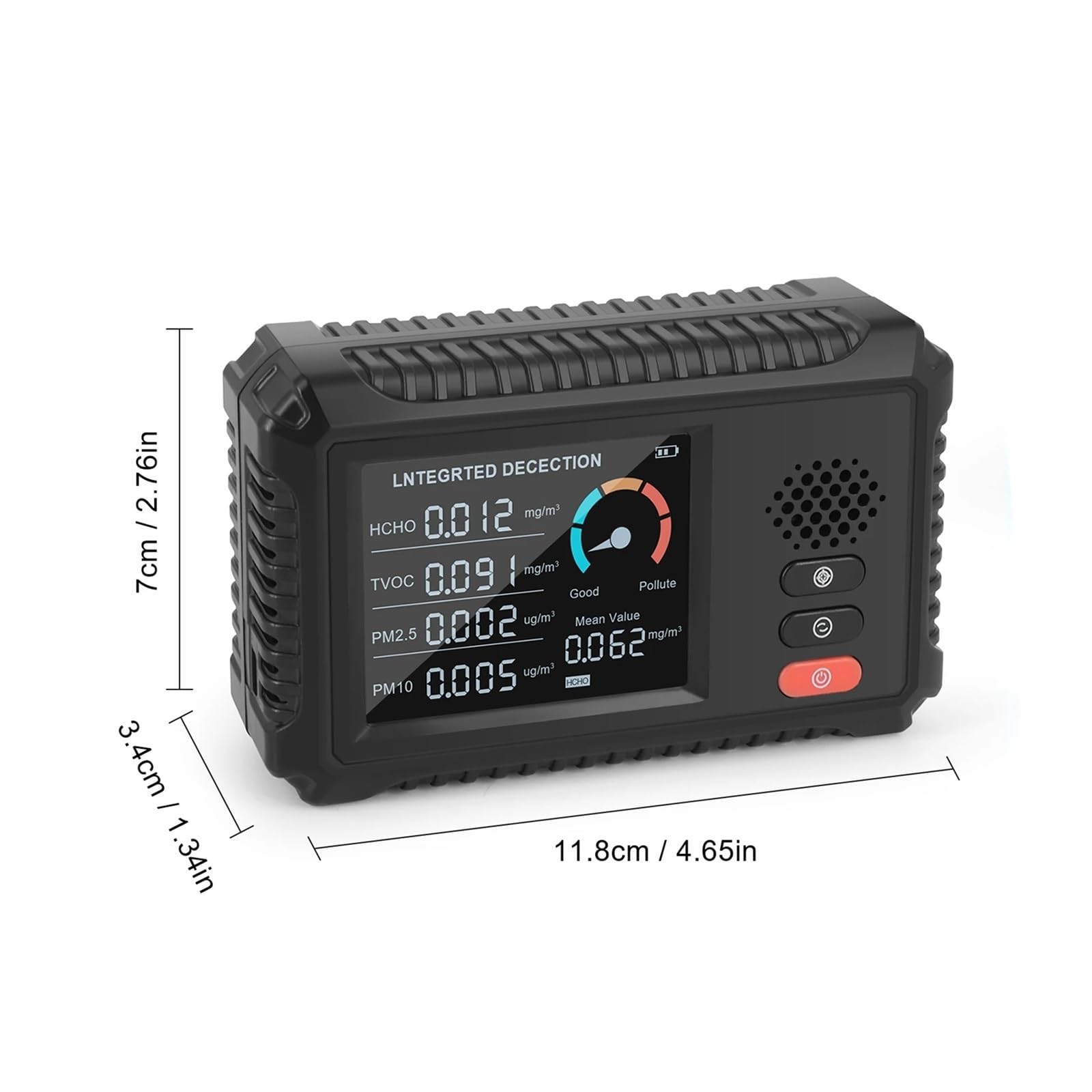 Rilevatore di gas, Nuovo monitor multifunzionale a qualità 'aria HLW-100 TVOC HCHO PM2.5 PM10 Rilevatore di gas Analizzatore Casa Ufficio Esterno Sconto del 50%