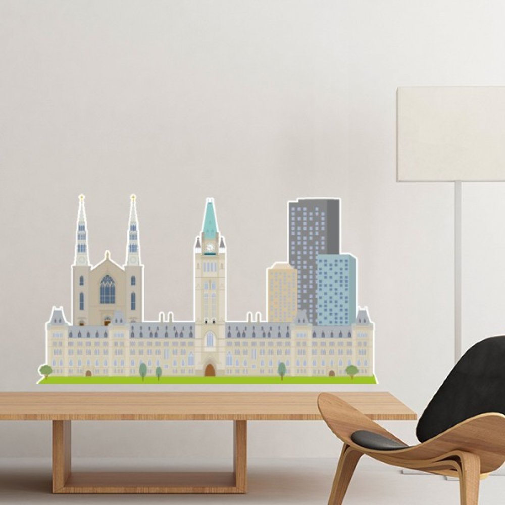 Autocollant mural église amovible pour décorer un grand mur