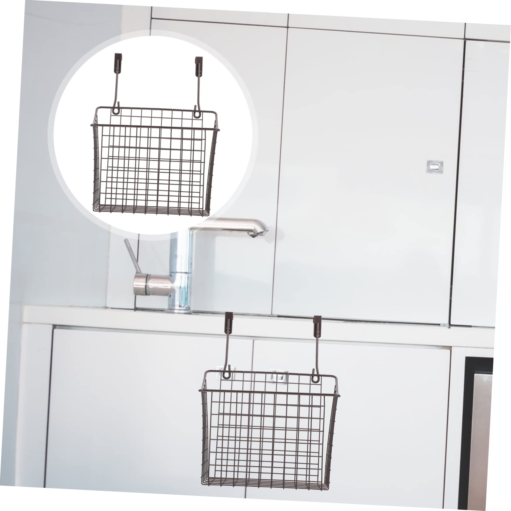 Cesta Colgante de Cocina de Alambre de Hierro Negra