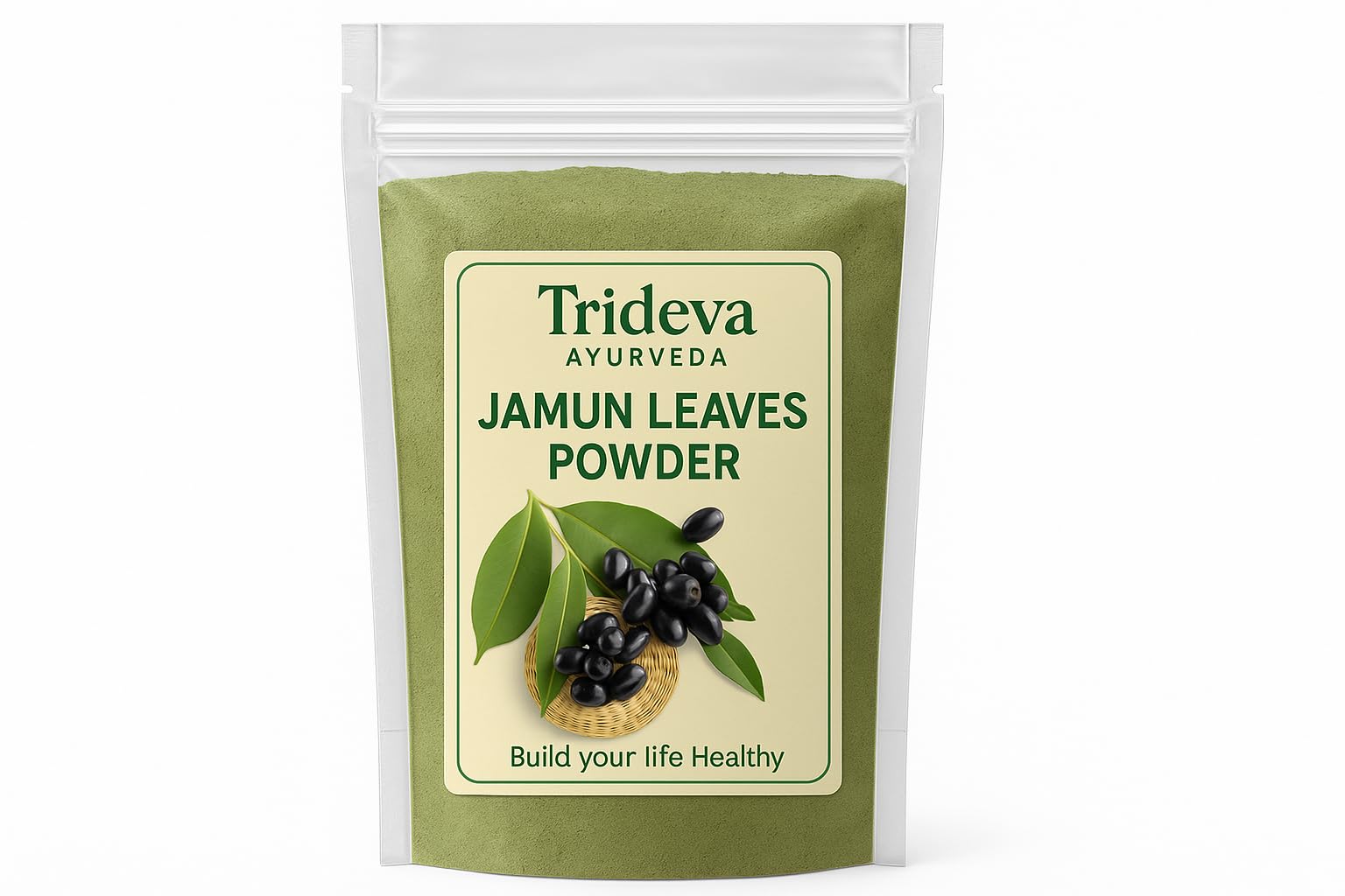 Premium Jamun Leaves Powder - Natural Health Support | Trideva Ayurveda (100 GM)-image-45