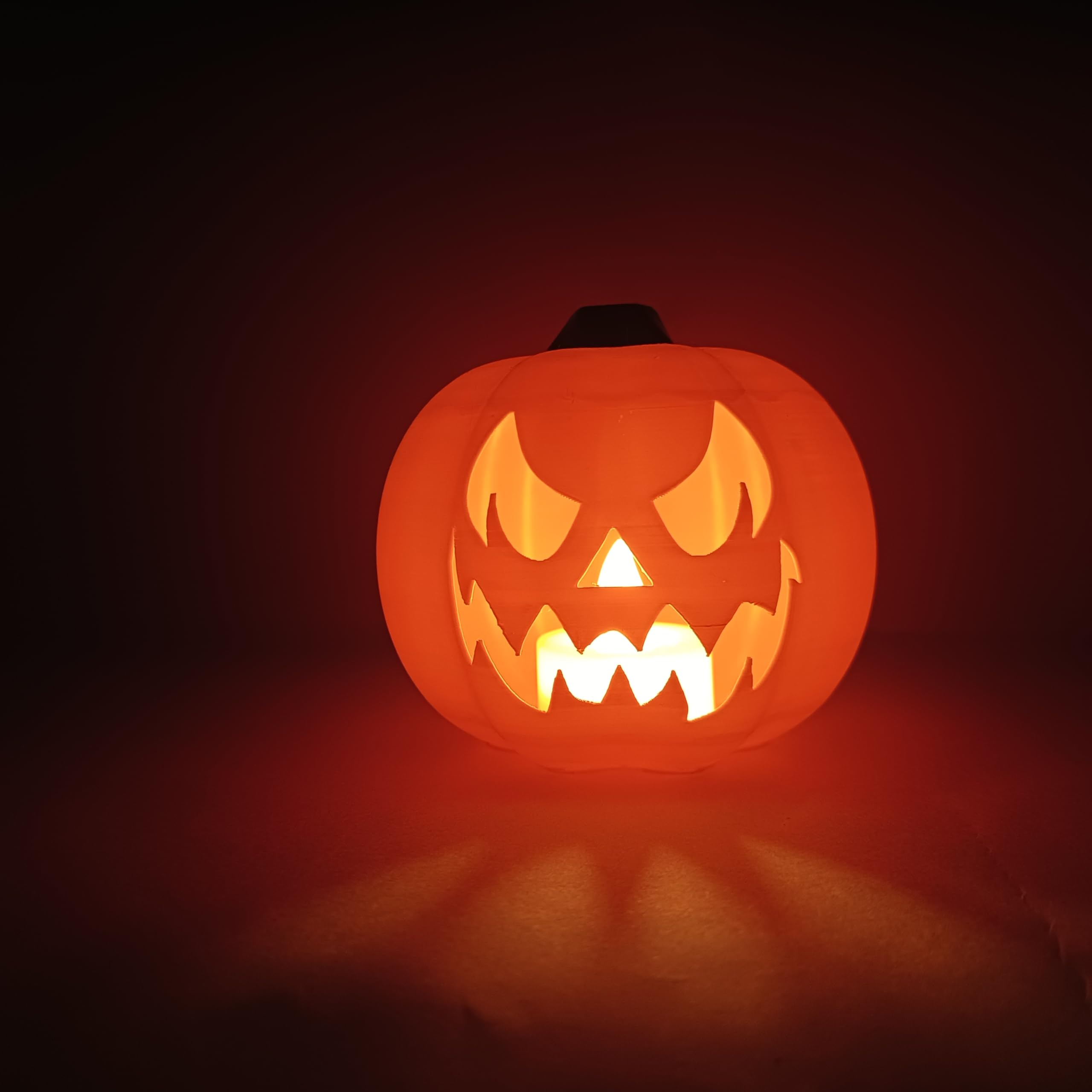 Halloween Pumpkin Lamp Scary Pumpkin Lantern Jack O Lantern Light Glowing Pumpkin Face Halloween Decor Light Spooky Pumpkin Light Halloween Table Decor LED Halloween Pumpkin (Orange)-image-23