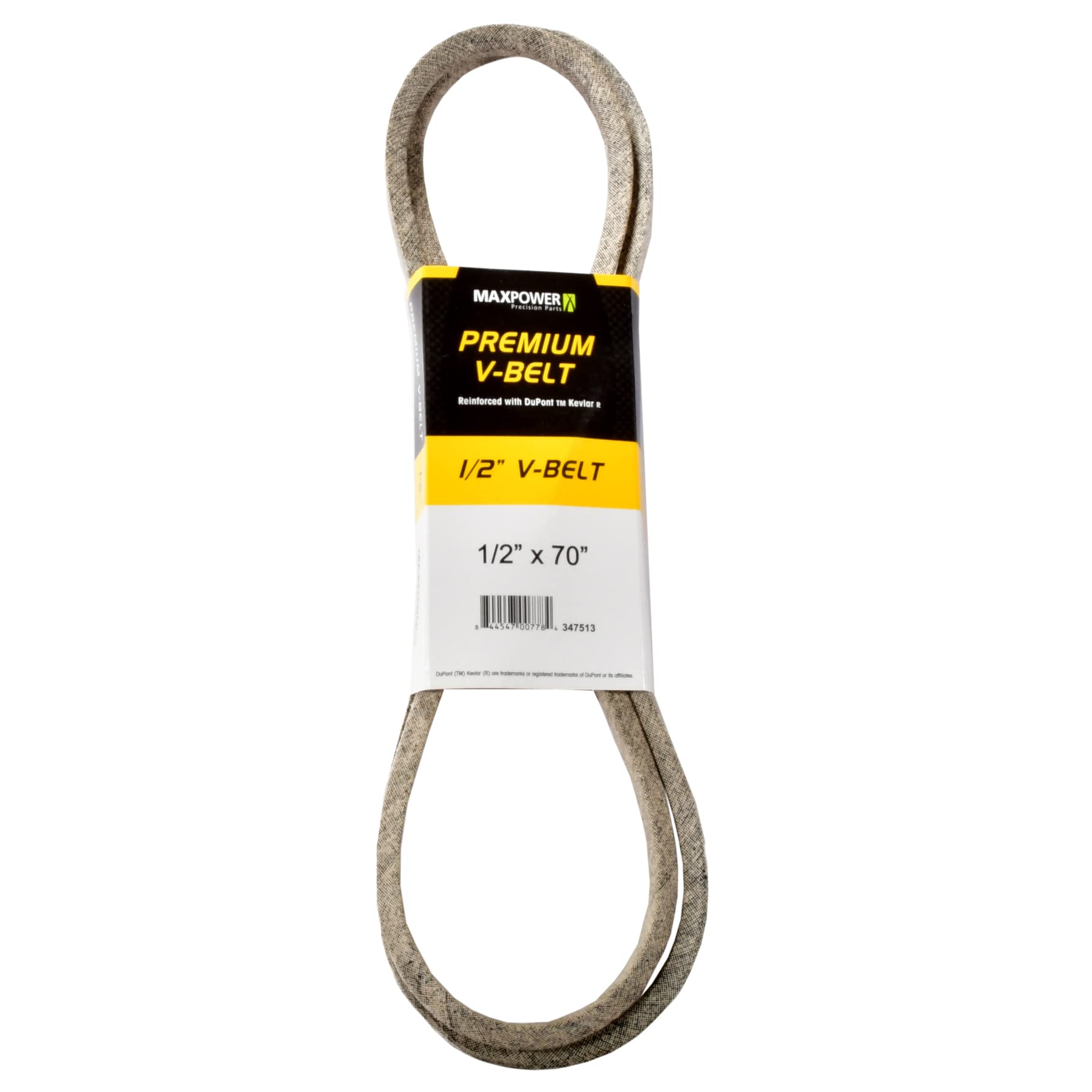 MAXPOWER V-belt 347513, Kevlar reinforced, 1/2 inch x 70 inch, 4L700, outer length L(a) 1780 mm, Brown, 1/2" x 70"