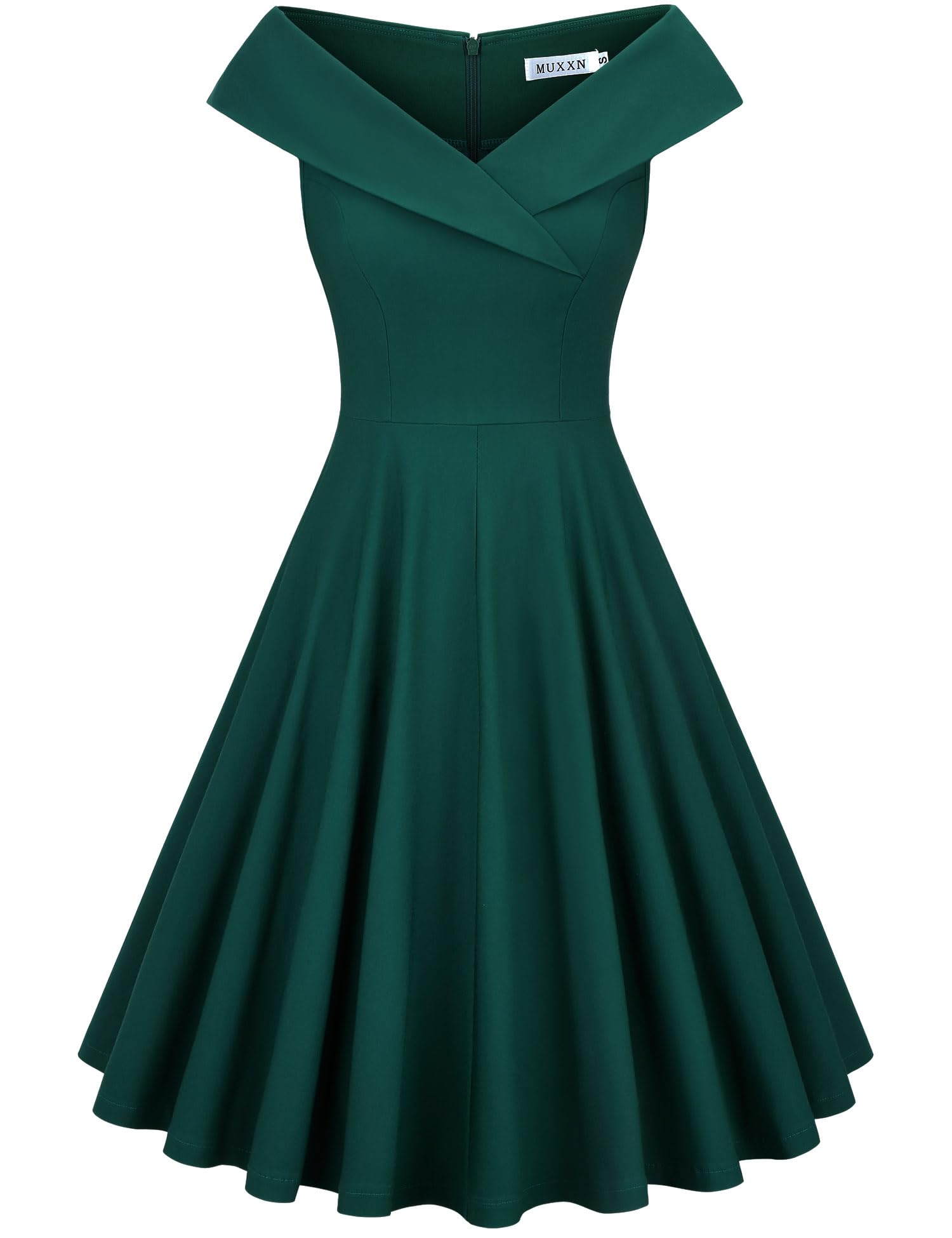 MUXXN Sleeveless V Neck Swing Dress