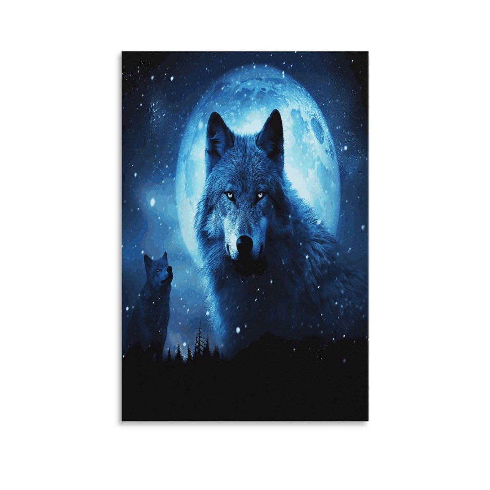 LDGSUPH Wolfs Canvas Wall Art Prints Hangable Decor Painting for Wall Prints Painting Artwork Modern Decorative Artwork Ready to Hang Wall Pictures for Home Decor 20x30inch(50x75cm)