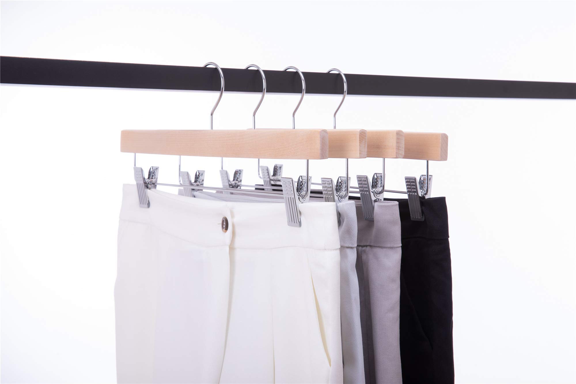 Lot de 50 cintres en métal avec pinces | Boutique du Cintre
