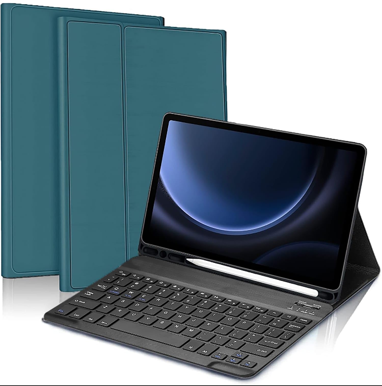 ProElite Keyboard case for Samsung Galaxy Tab S9 FE Plus/S9 Plus/S10+ 12.4 inch with S Pen Holder, Magnetic Detachable Wireless Bluetooth Keyboard, Dark Green (B0DCP36M59) Amazon Price History, Amazon Price Tracker