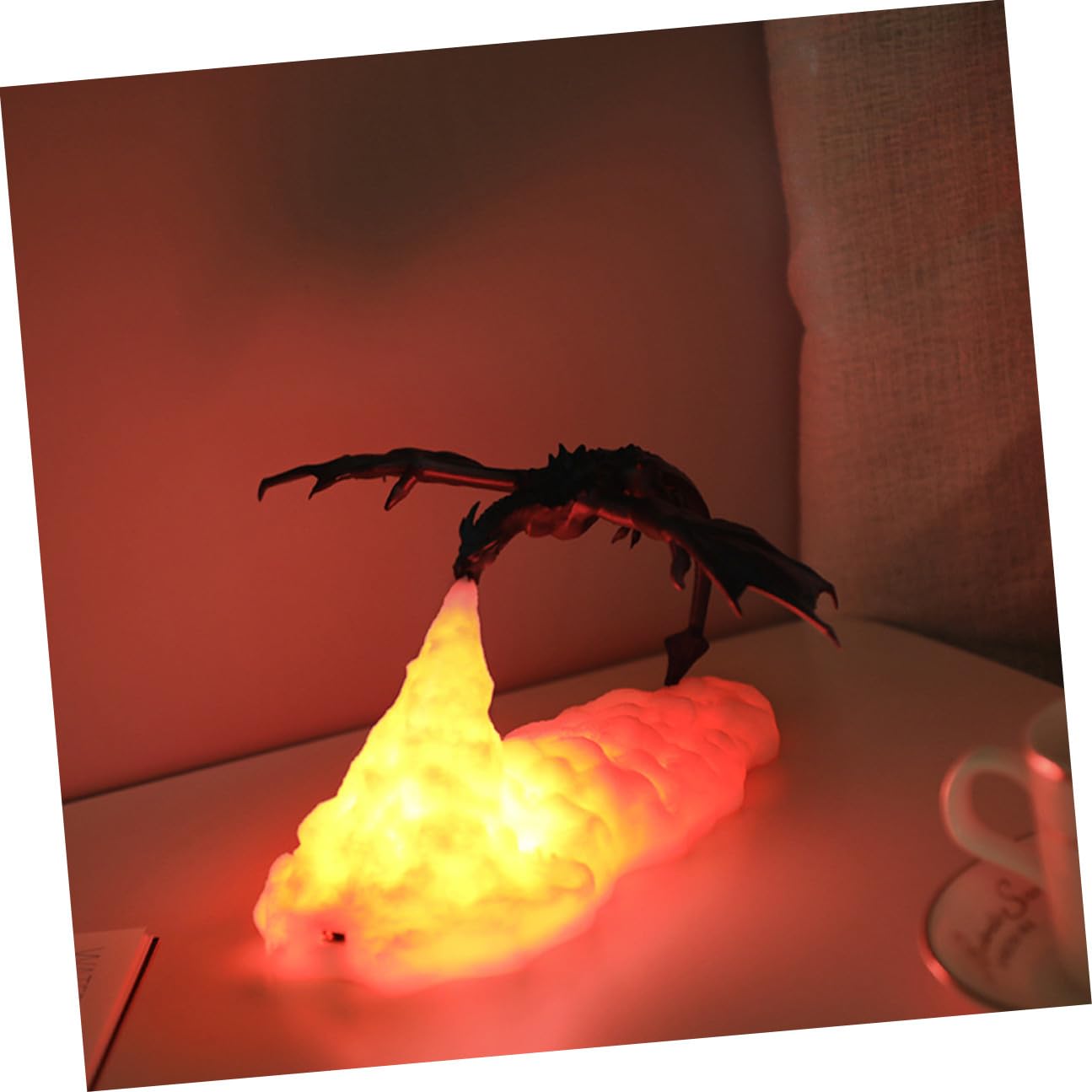 POPETPOP Lámpara Led 3d De Dragón Para Mesa Luz Nocturna Decorativa y Recargable Luz De Ambiente Para Fiesta y Dormitorio Diseño Creativo De Dinosaurio Uso Interior Recargable