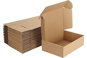 Ready-to-Fill Corrugated Pratt Boxes Assured Protection in Shipping by Mail 10x7x3 Inches Pack of 25