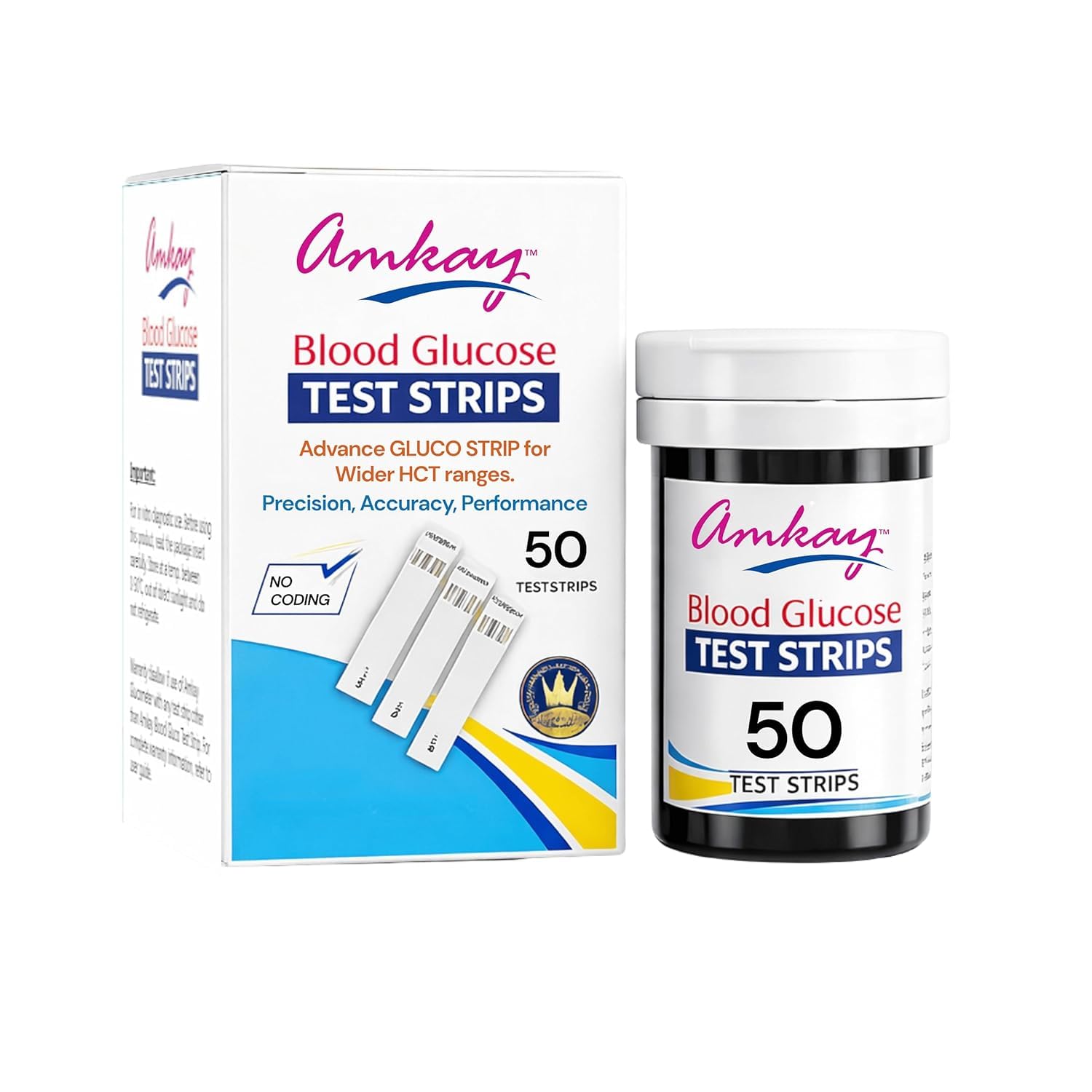 AMKAY Blood Glucose Test Strips 50 Pack | High Accuracy Sugar Testing Strips | Fast & Reliable Results | For AMKAY Glucometer (Only Strips)-image-39