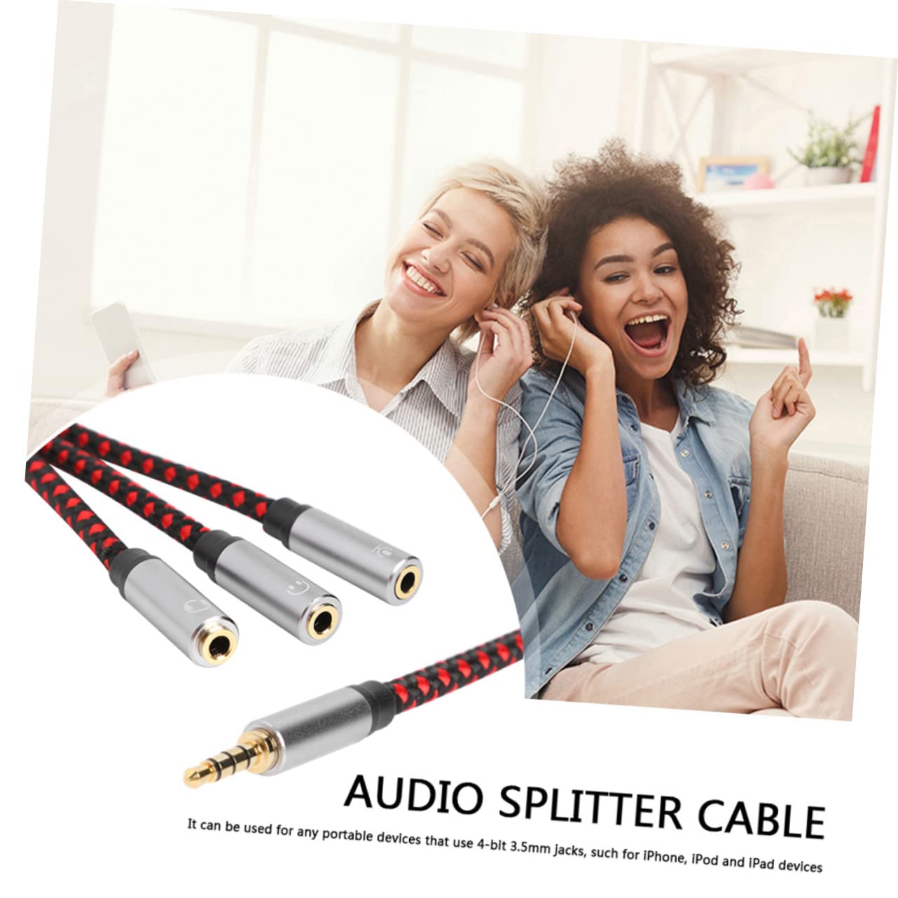 DOITOOL 3pezzi Splitter Audio y Per Cuffie e Altoparlanti Adattatore Audio Per Dispositivi Design Per Computer Tablet e Smartphone