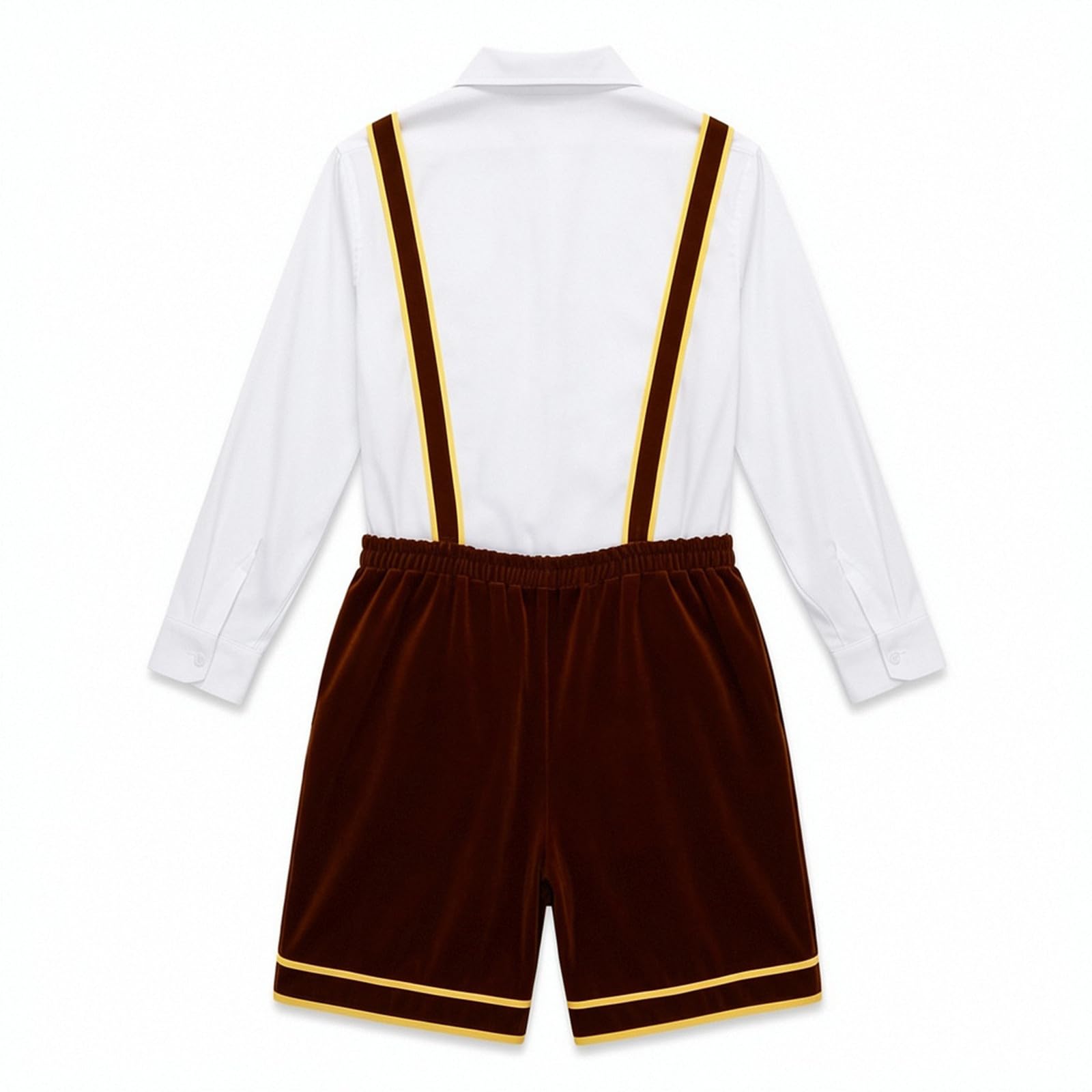 Lederhose Herren Kurz Braun,Lederhosen Mit TräGern LäSsig Schlicht Trachtenhose Print Mit Weiß Hemd Trachten Hose Elegant Und Bequem Trachtenlederhose FüR Oktoberfest Bayerisches Bierfest