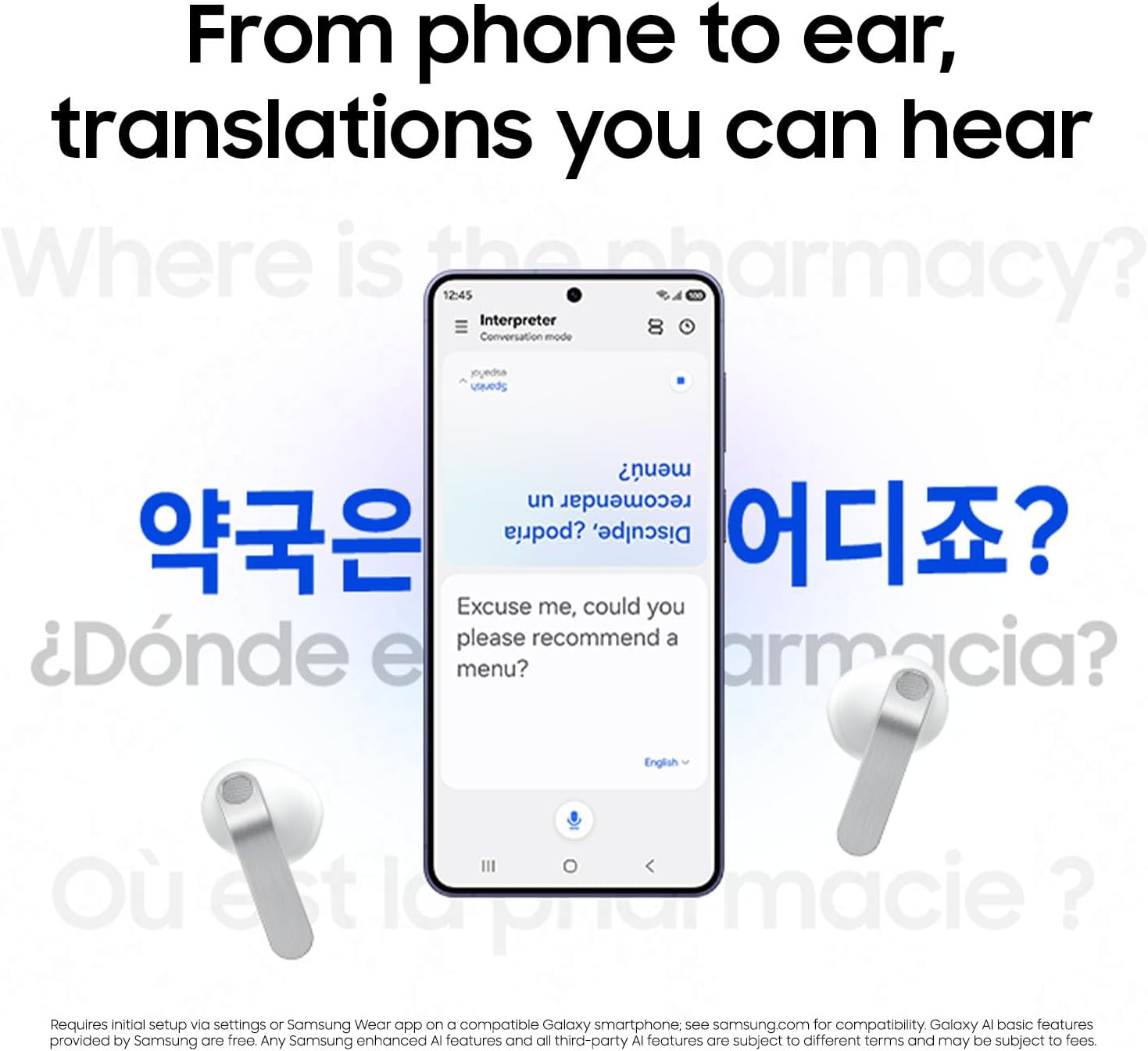 Samsung Galaxy Buds 4 (2026) AI True Wireless Bluetooth Earbuds + $20 Gift Card, Noise Cancelling, Hi-Res Audio, 1-Way Speaker, New Fit, IP54, Live Translation, Black [US Version, 2 Yr Warranty] - Image 8