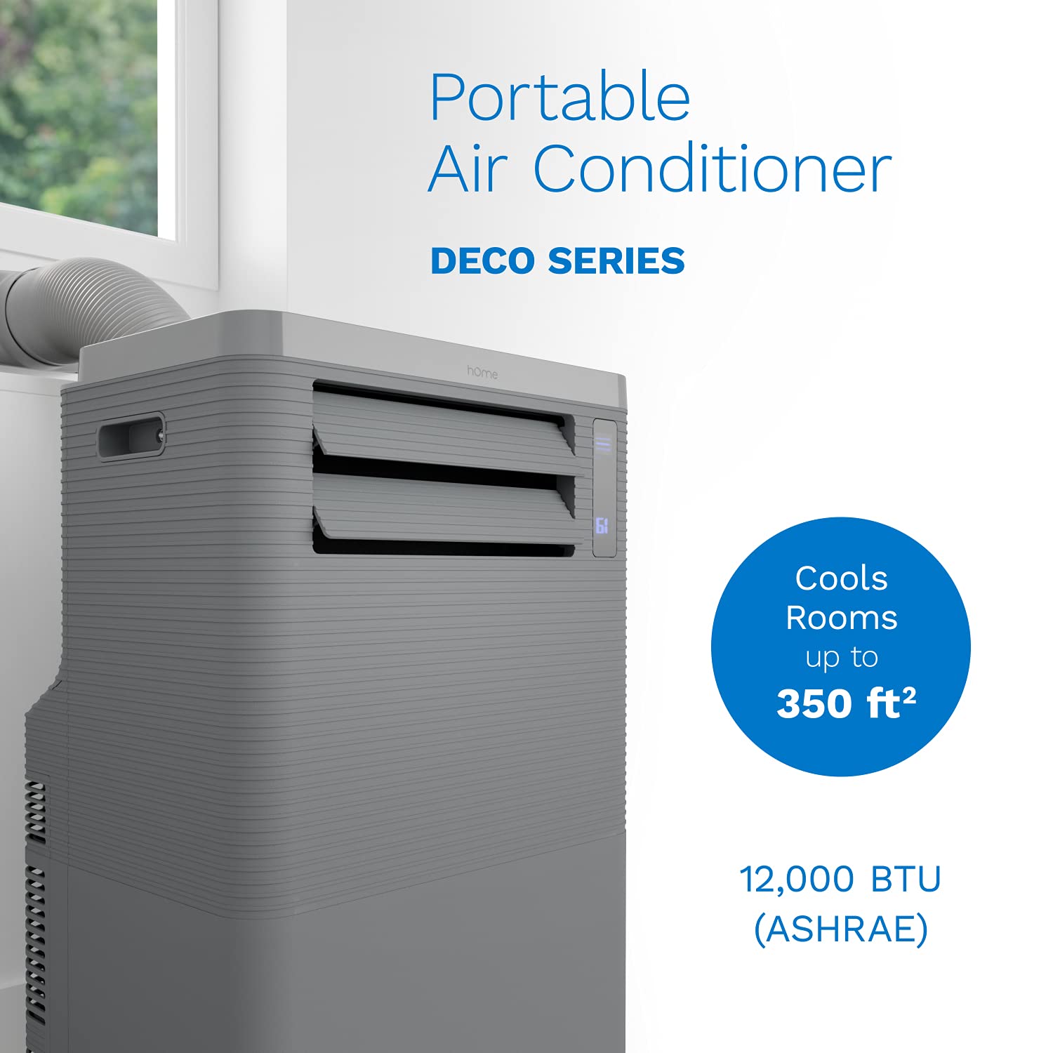hOmeLabs 12,000 BTU Low Noise Portable Air Conditioner — 250 to 350 Sq