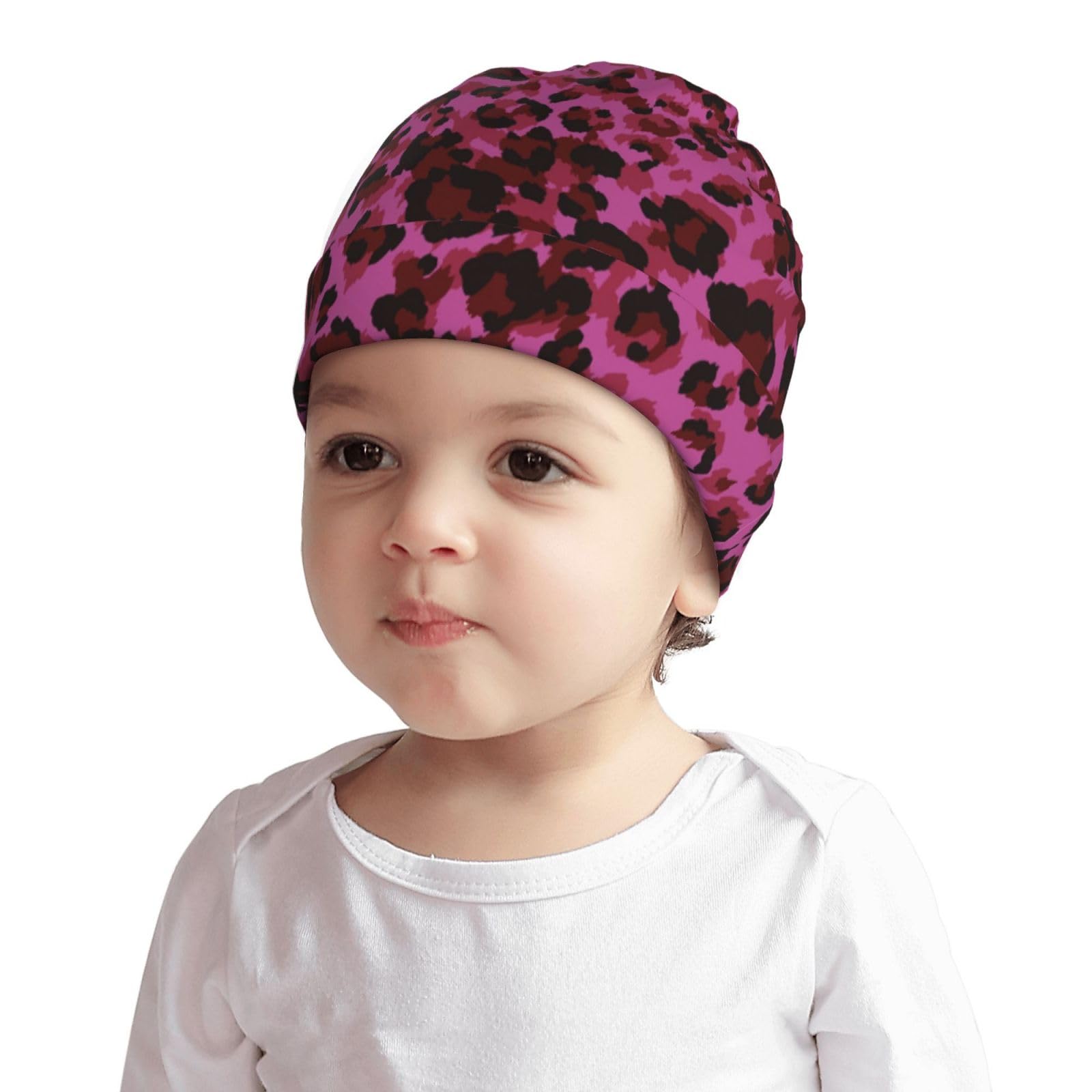 Rqzwdq Leopard Stripes Kids Beanie Hats Warm Knit Beanie Cap Skull Caps Gifts Decor for Boys Girls