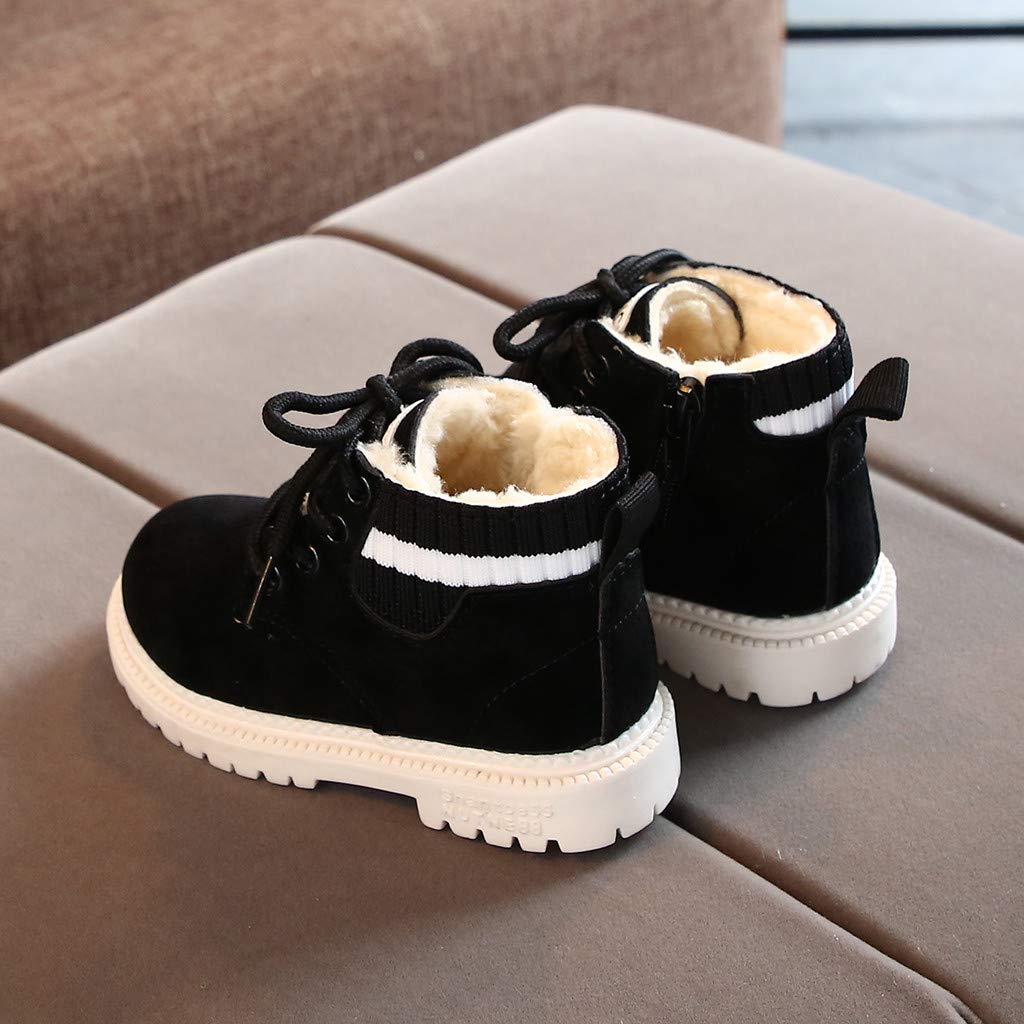 Bébé Garçon Fille Bottines - Fourrée Chaussures d'hiver Bottines Douces et Chaudes Imperméables Hautes Confortables, Légères Chaussures de Prémarche pour Garçons et Filles