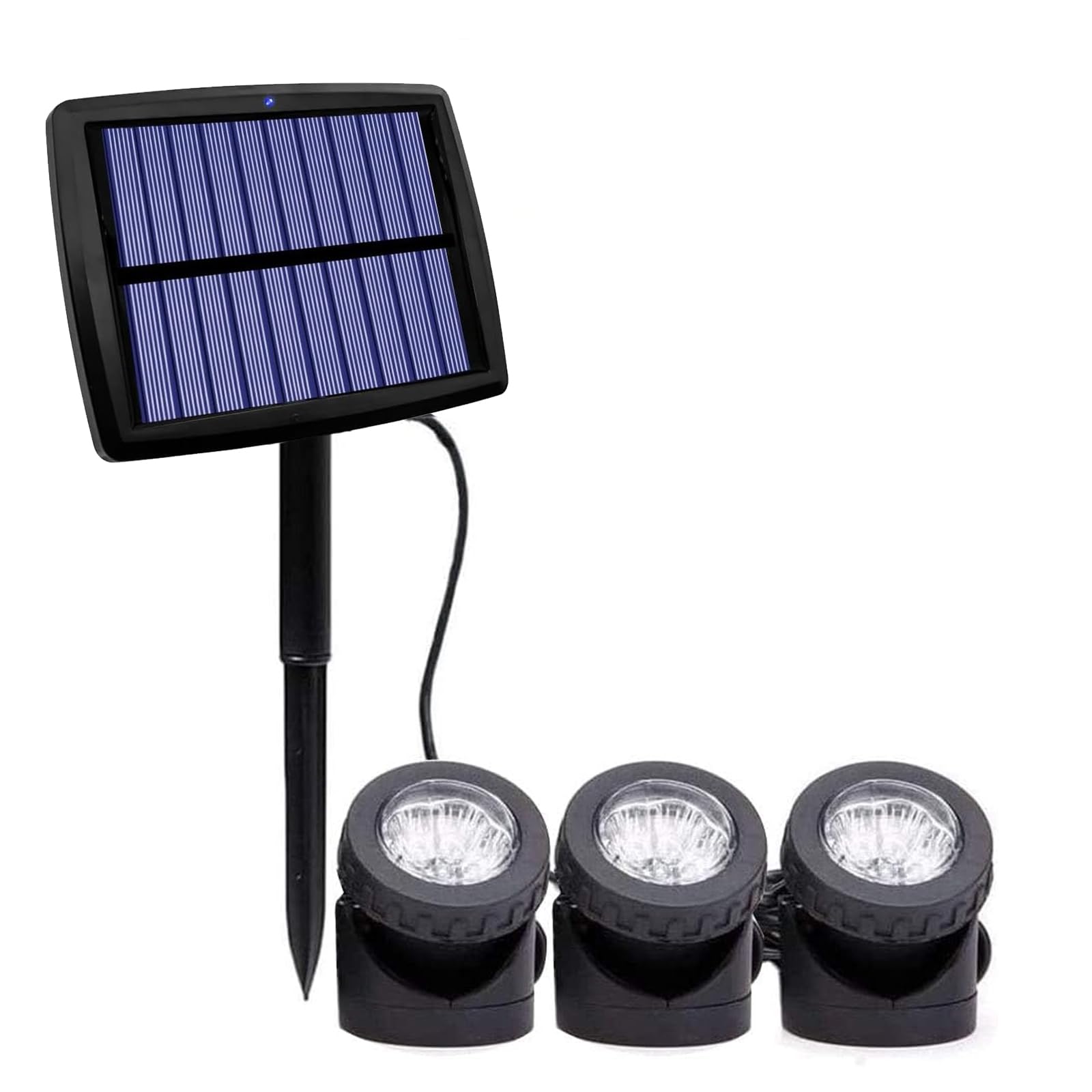Justup Solar Teichbeleuchtung, LED Solarleuchten IP68 Wasserdicht, Unterwasser Teichlicht Landschaftsscheinwerfer Teichleuchten Tauchstrahler, für Traufen, Garten, Landschaft (Warmweißes Licht)