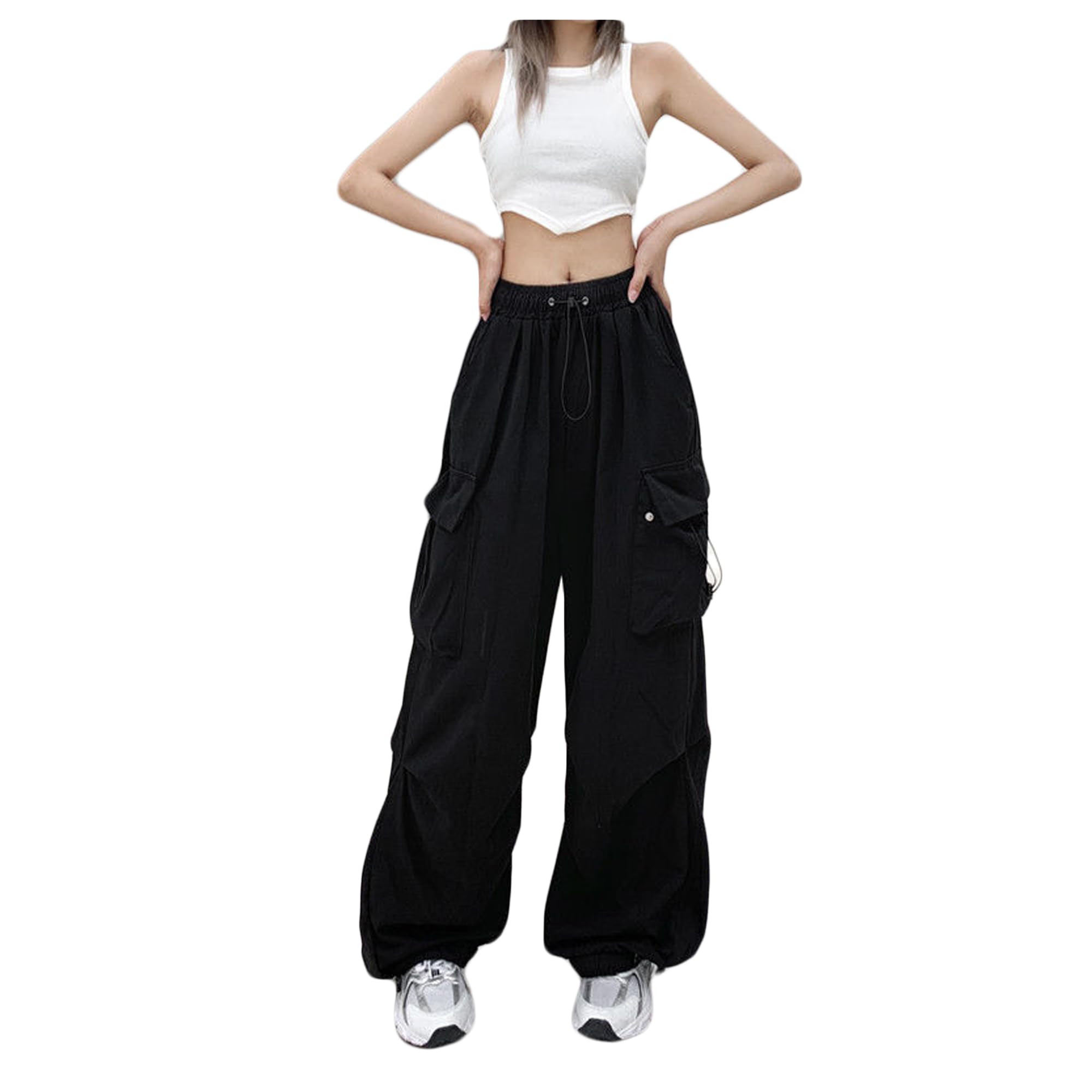 Retro Work Casual Pants Womens Summer with Straight Draped Sense of The Foot Binding Pants Loose Wide Leg