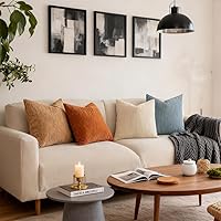 Vista 2 de LANANAS Fundas de almohada neutrales para sofá de 18x18 pulgadas Juego de 4 fundas de almohada decorativas estilo granja boho para sala de estar