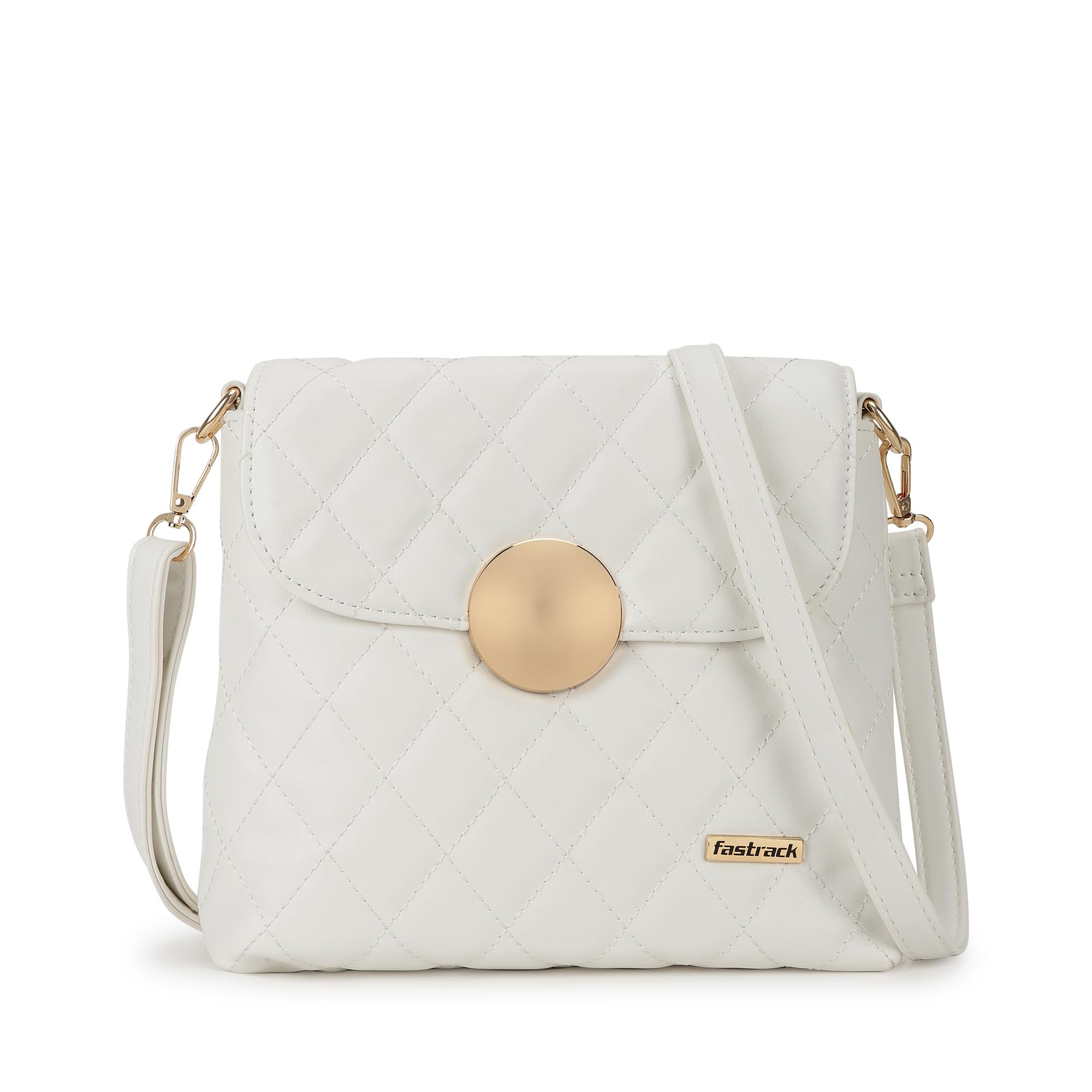 Quilted Structured Sling Bag for Women, Girls and Ladies | Comes with Detachable Sling Strap | Ladies Purse Handbag | Slings for Casual Carry-image-4