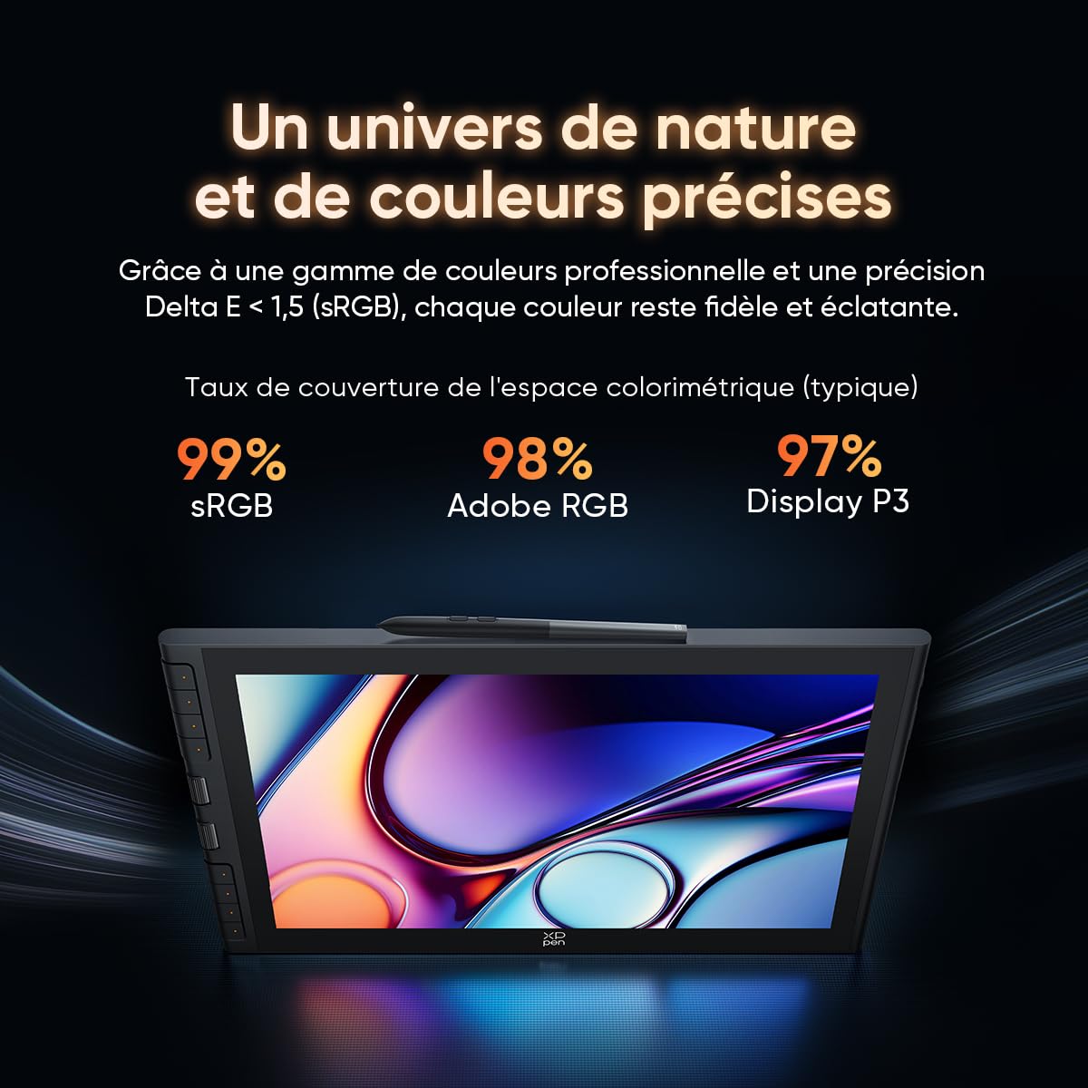 XPPen Artist 16 3rd (Édition 2026) Tablette Graphique Dessin Écran 15,4 Pouces avec Molette X-Dial, 8 Raccourcis, X4 Stylet à 16384 Niveaux