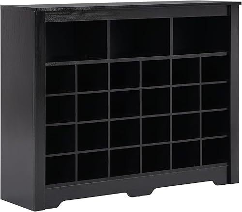 Vista 8 de Harper & Bright Designs Sleek Design - Consola de 24 zapatos, armario moderno para zapatos con base curva, aparador versátil para pasillo