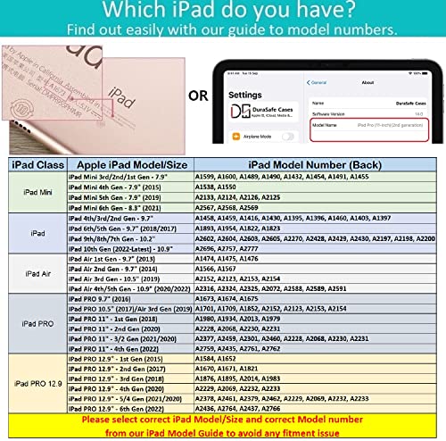 Image of DuraSafe Cases for iPad Pro 11 inch 4 3 2 Generation Case A2759 MNXE3HN /A MNXD3HN /A A2435 MNXG3HN /A MNXF3HN /A MNXJ3HN /A MNXH3HN /A A2761 A2762 MNXN3HN /A MP553HN /A A2377 MHQR3HN /A A2228 - Color Grid