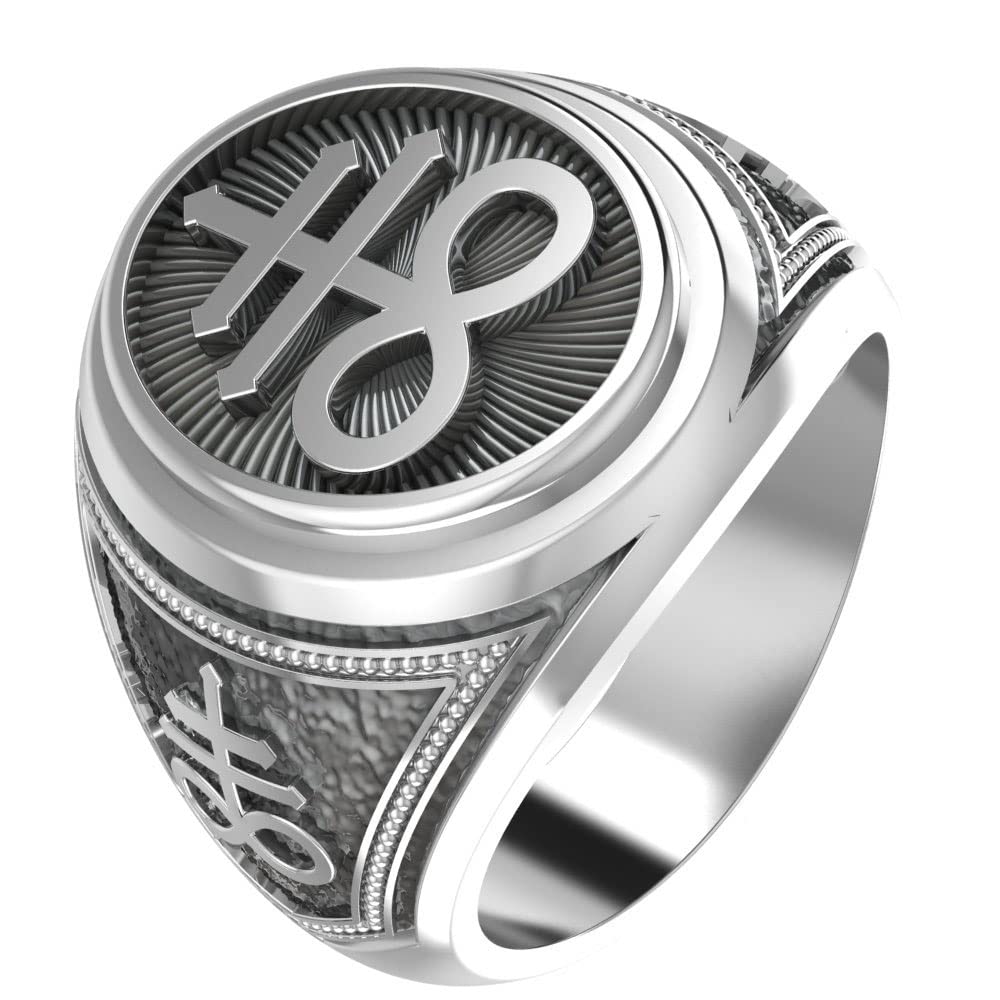 Amazon.com: Satanic Cross Ring, Brimstone Leviathan Cross Satanic
