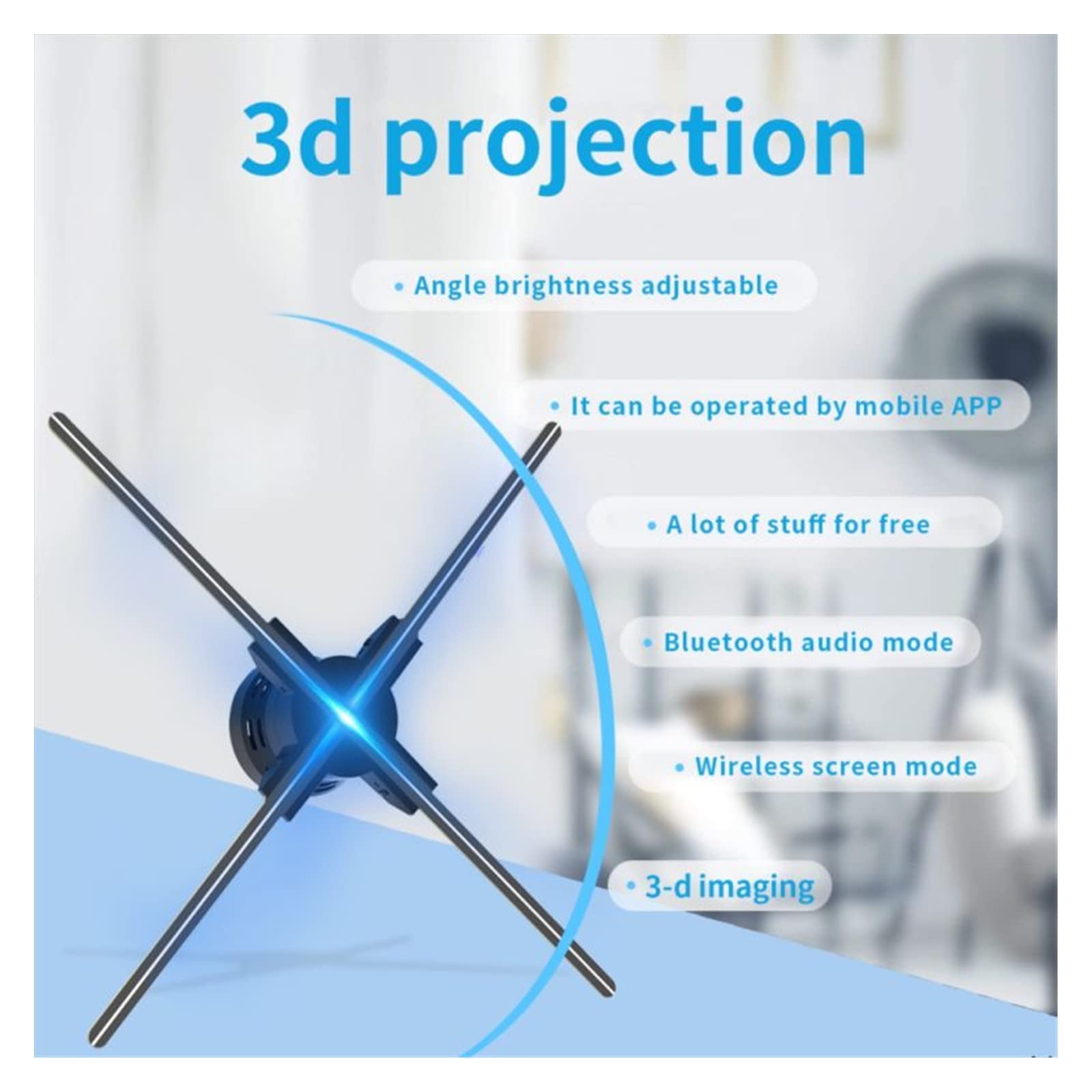 iumLeap 3D Hologram Fan, Advertising Display Advertising Display Hologram Fan Stereo Floating Advertising Machine Fan