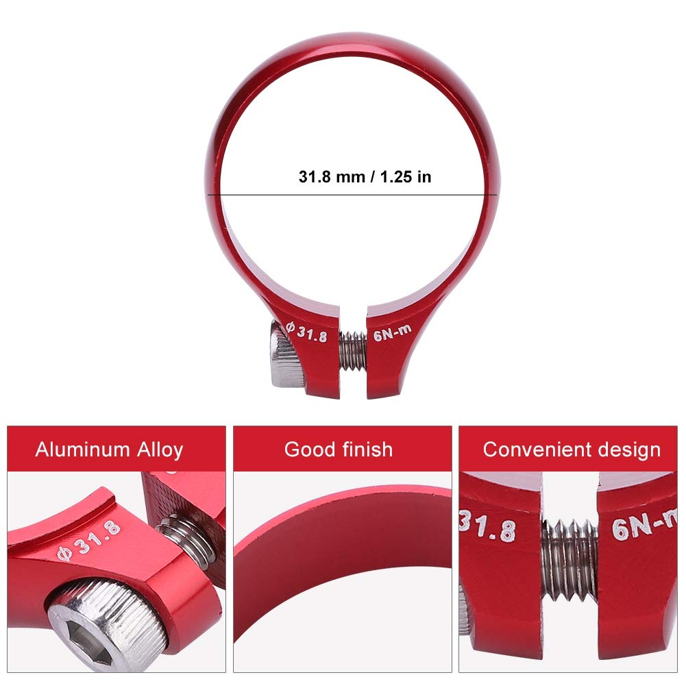 Seggiolino Bici Anteriore Morsetto Per Sella Bicicletta Kalloy In Lega Di Alluminio, Sgancio Rapido, Colore Argento, Universale Ricambio Sella Bici Universale - Foto 12