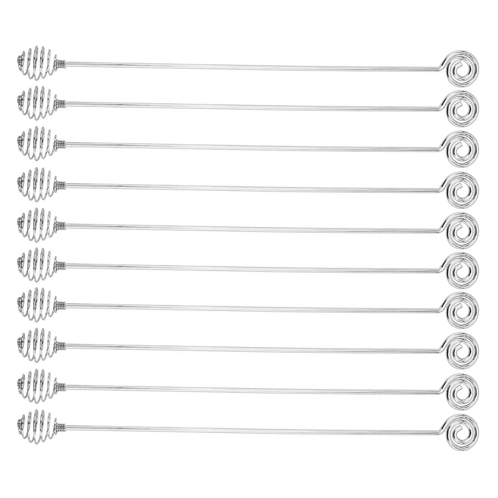JSGHGDF 10Pcs Stainless Steel Honeys Stirrers Modern Design Kitchen Accessories for Coffee Tea and Jams Multipurpose Stir Spoon