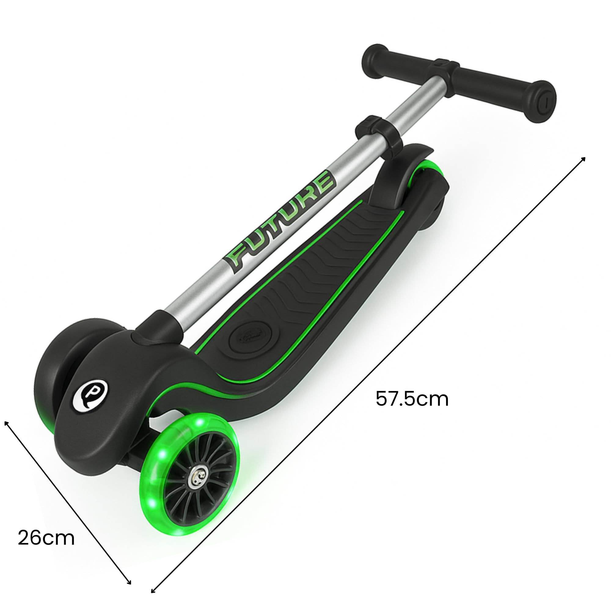 QPlay Patinete Niño Infantil 3 Ruedas Luminosas | Altura Regulable | Luces LED en la Base y en Las Ruedas | Diseño Estable y Visible | Patinete Plegable Niño con Puños Antideslizantes