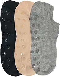 Kit 3 Pares Meias Antiderrapante Yoga Pilates Hidroginástica Unissex Sortida